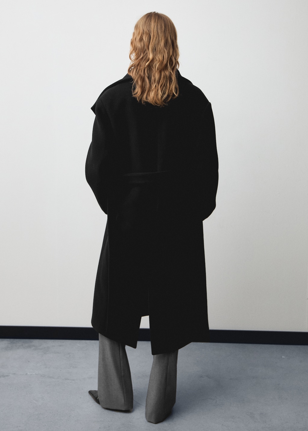 Mango Turtleneck virgin wool coat