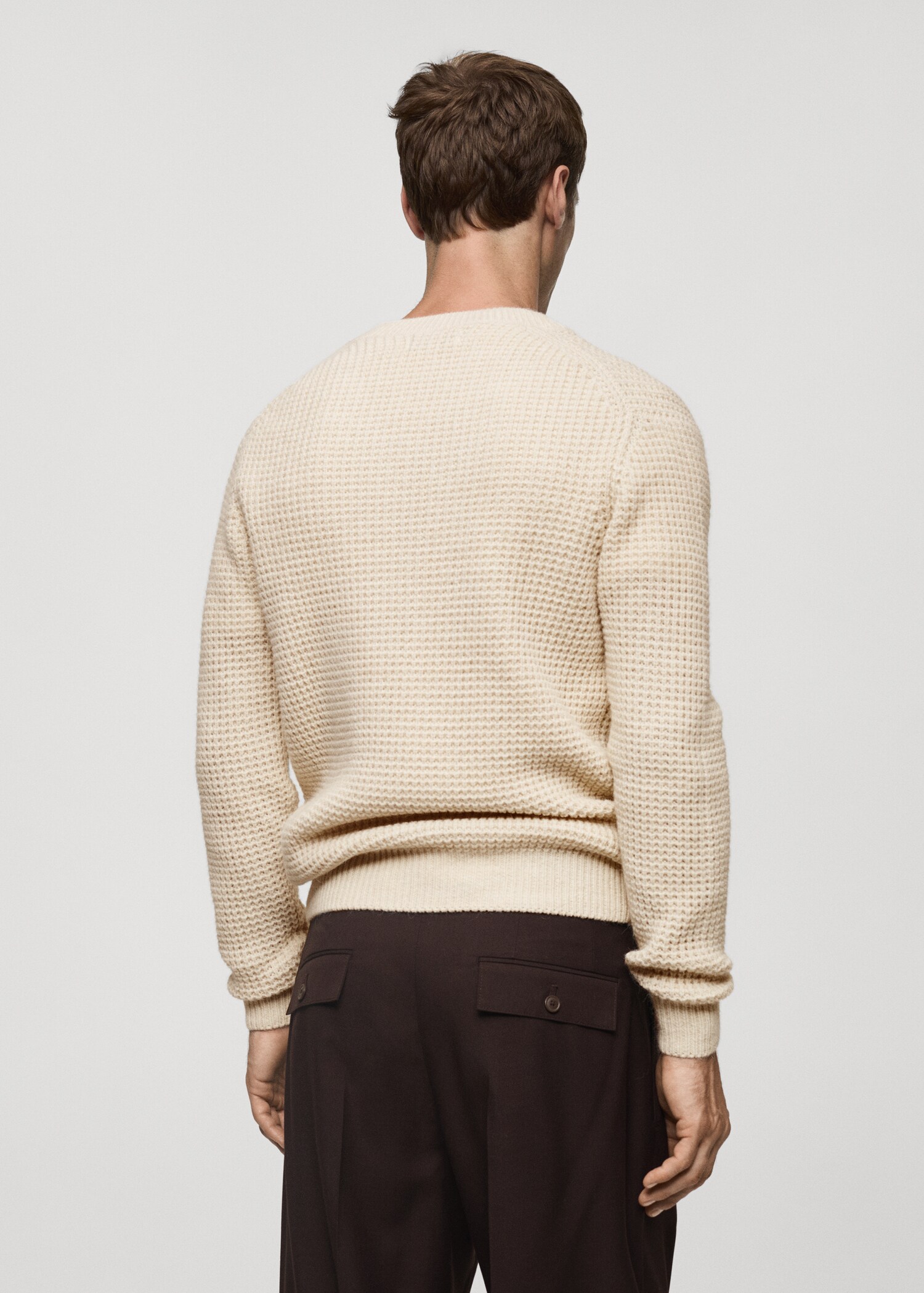 Pull-over col V laine alpaga - Verso de l’article