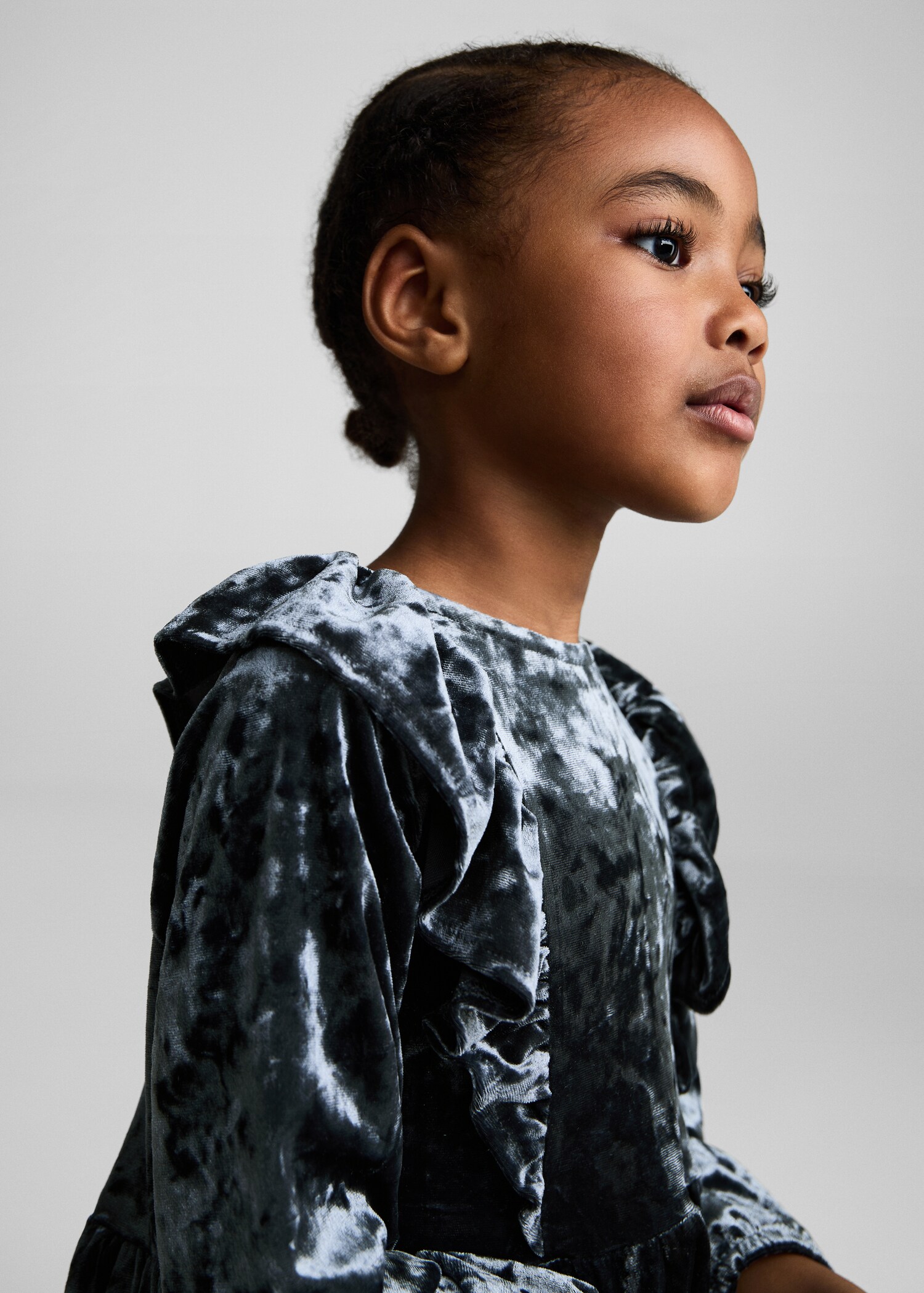 Robe velours volantée - Détail de l'article 1