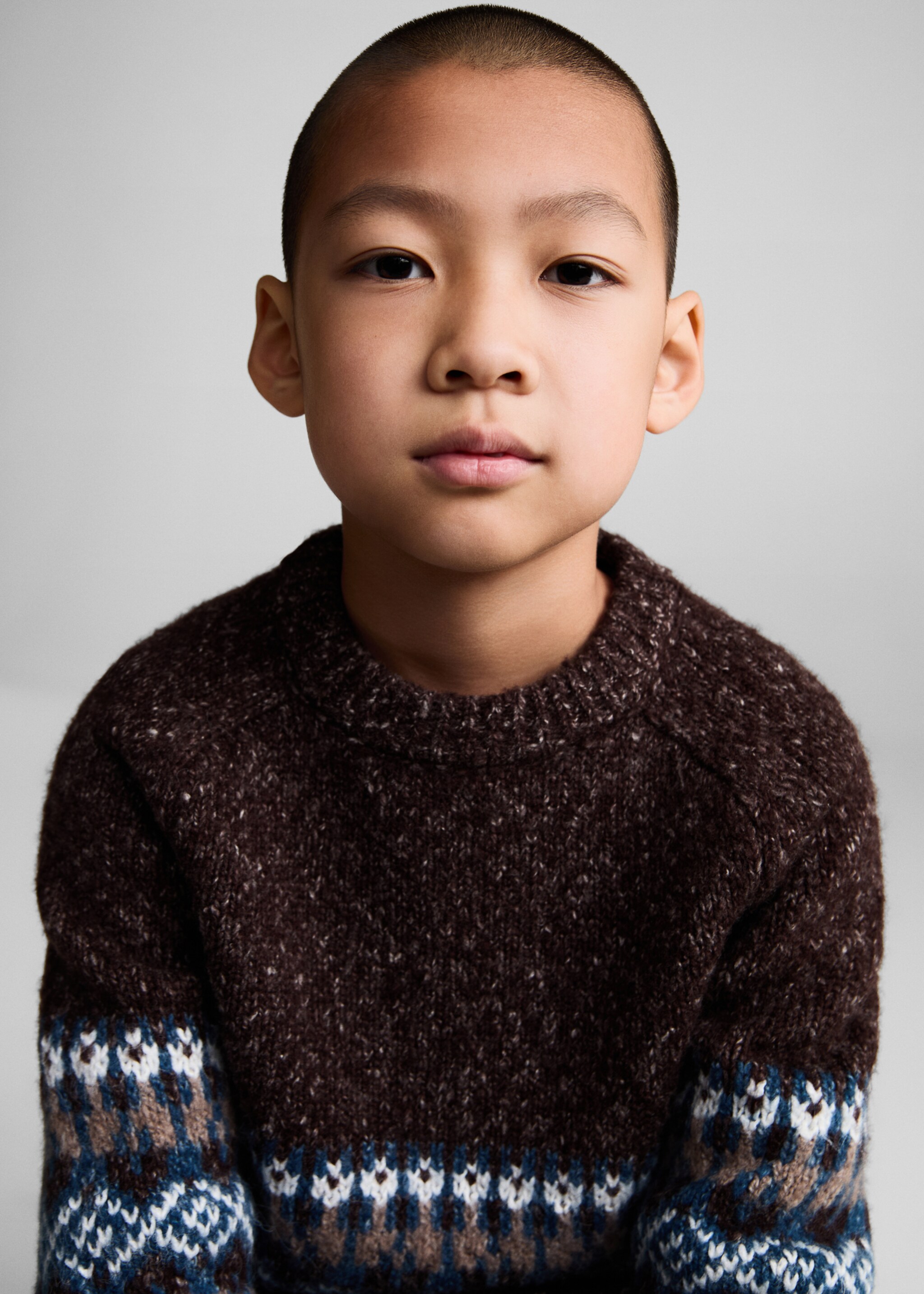 Pull-over maille jacquard - Détail de l'article 1, Grenat. Ref: 77059243-00.