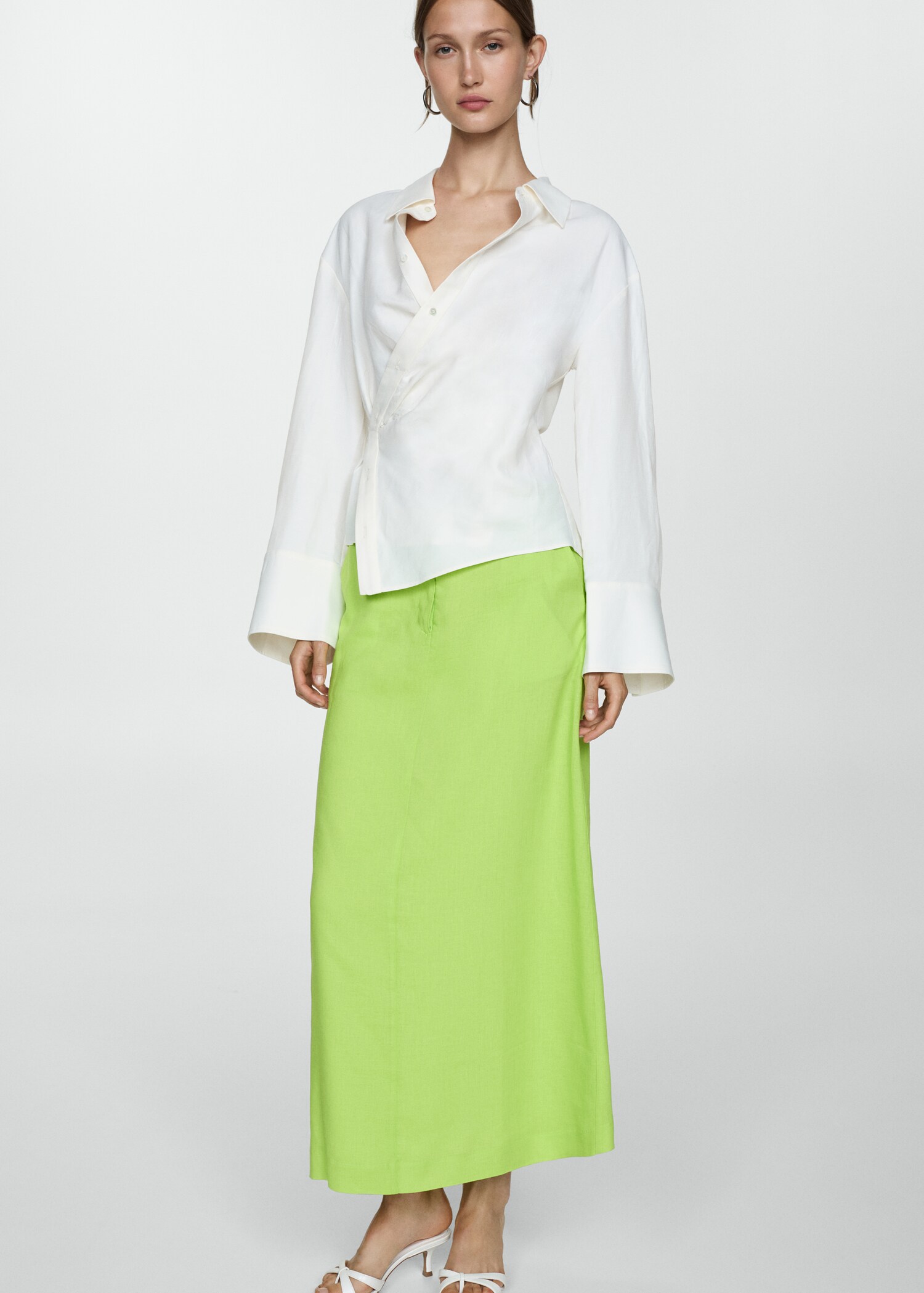 Long lyocell skirt - Details of the article 2