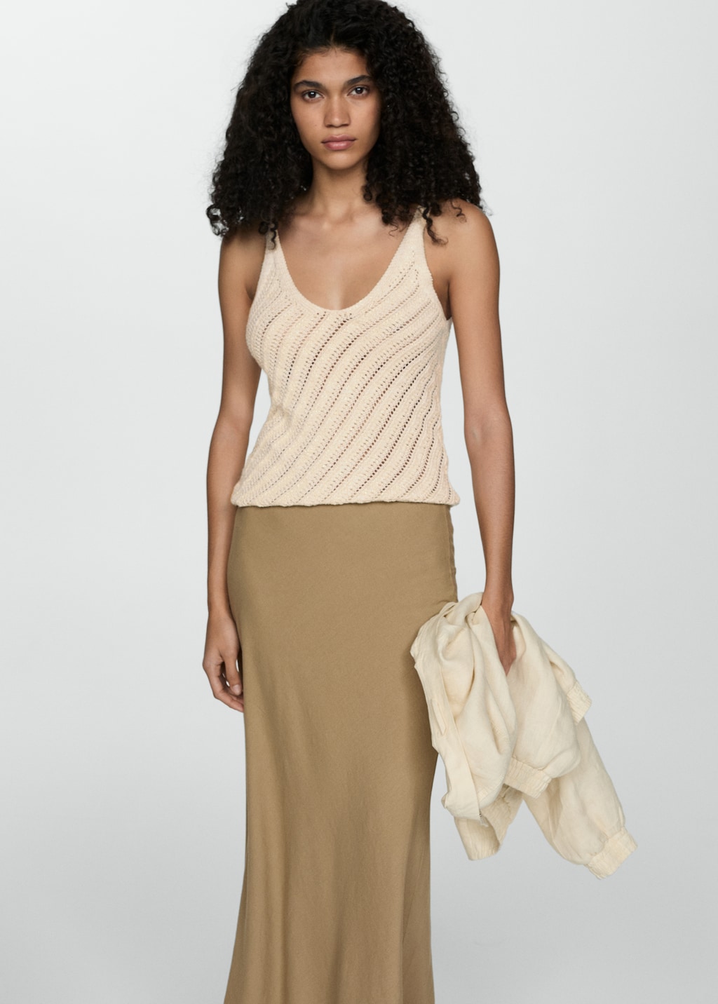 Mango Crochet knitted top
