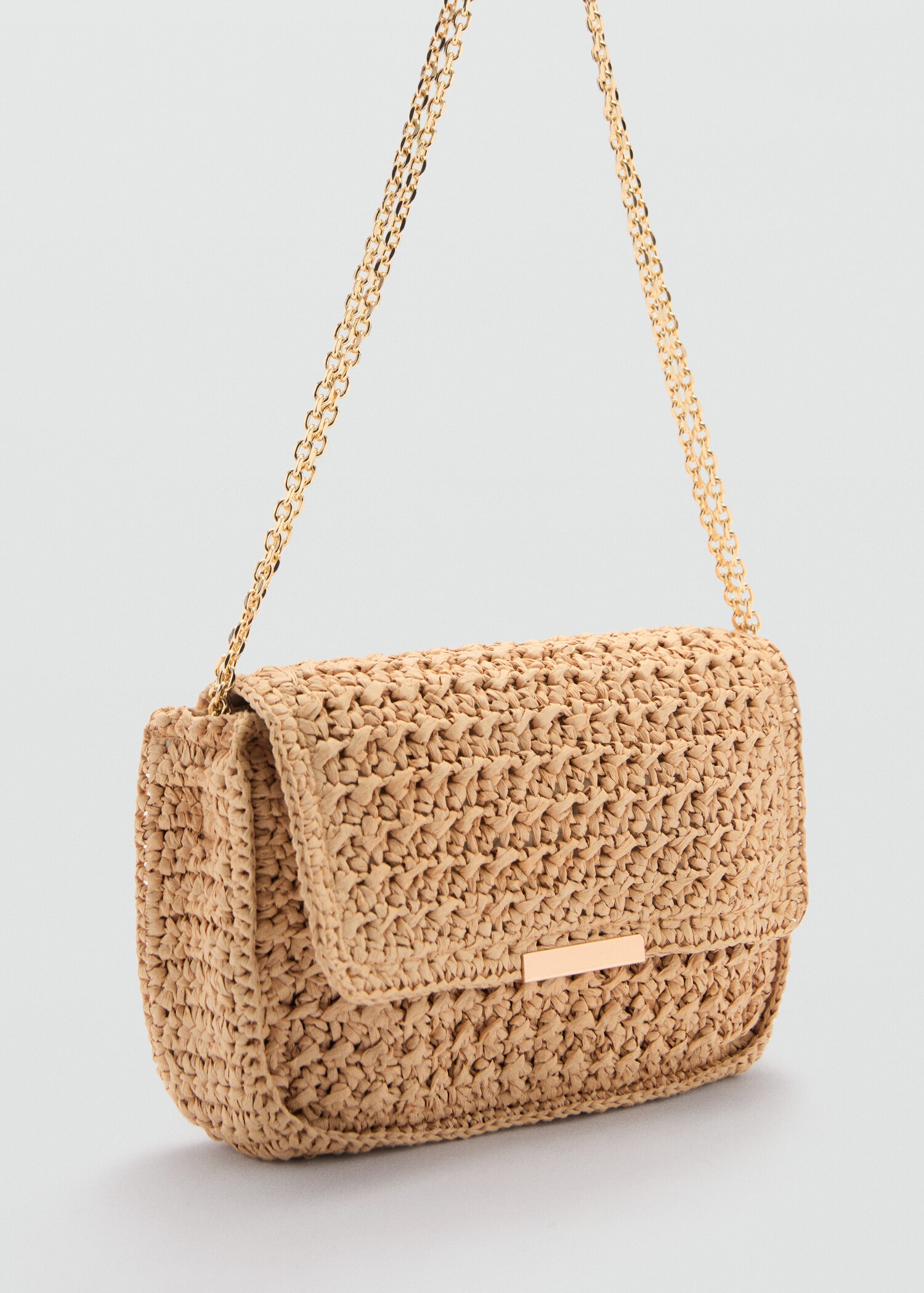 Natural fibre shoulder bag - Medium plane