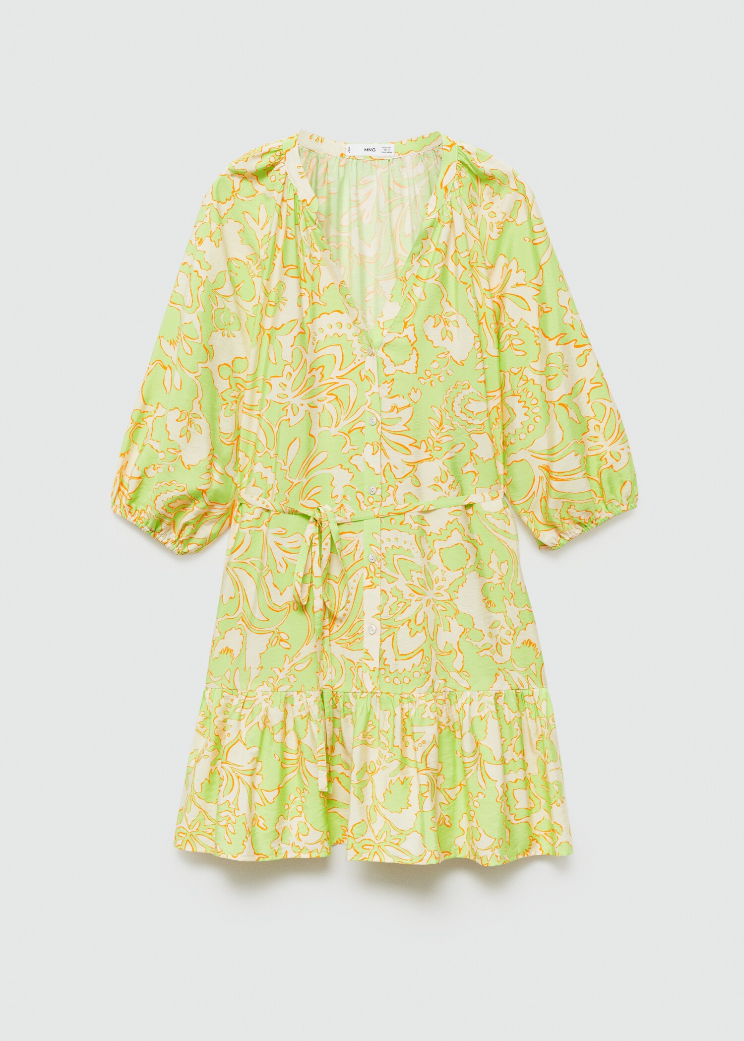 Robe imprimée à nœud - Article sans modèle