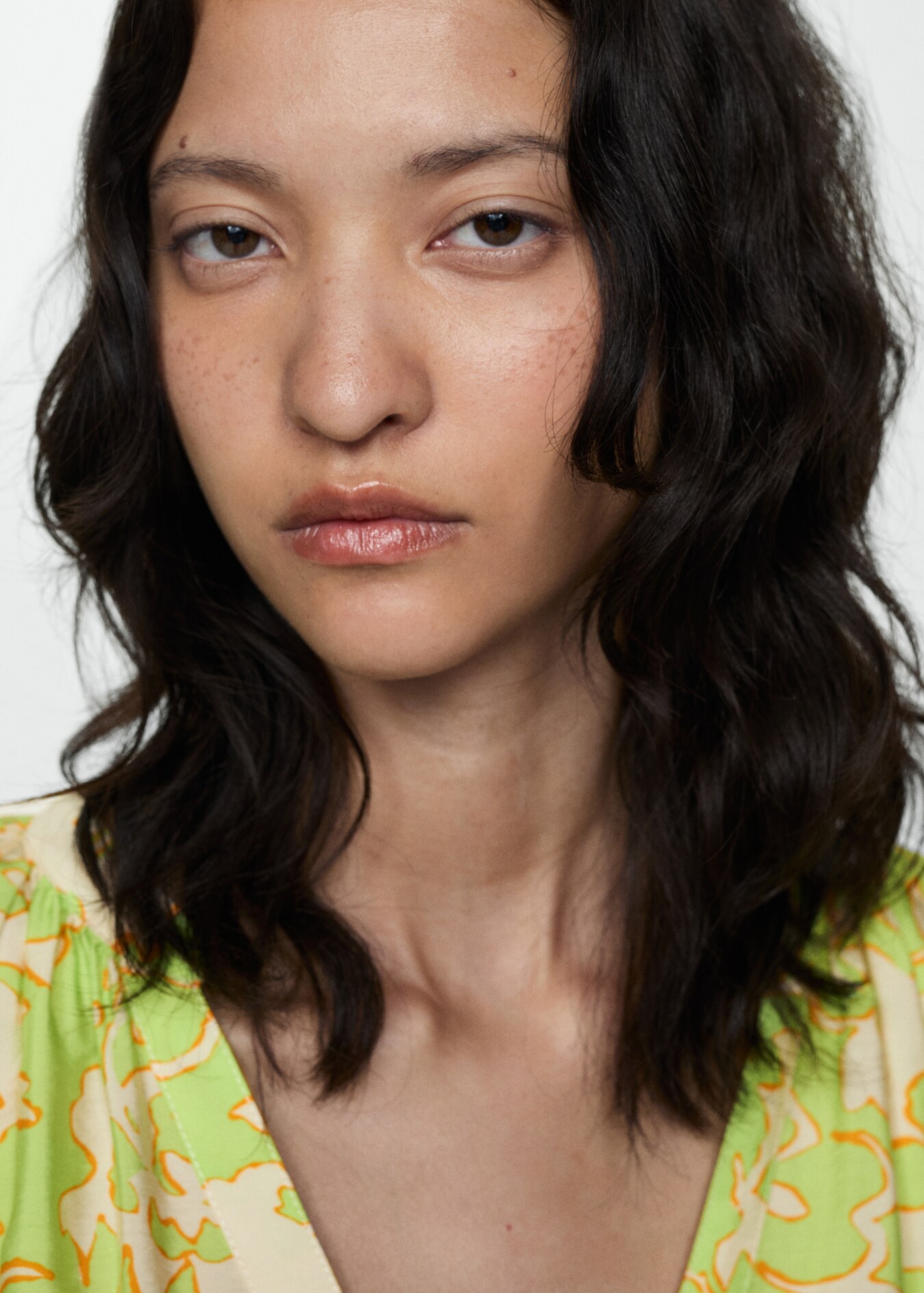 Printed bow dress Woman MANGO USA