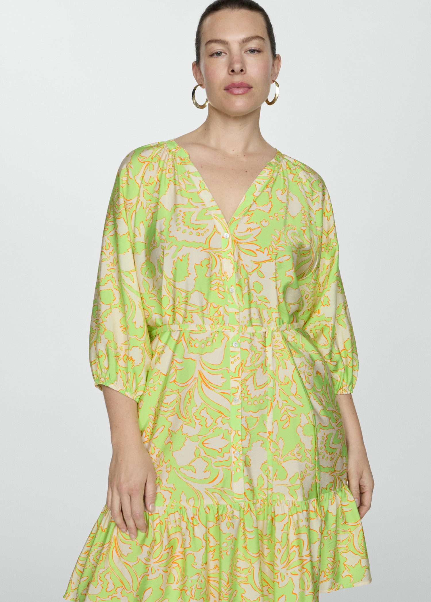 Vestido estampado lazo