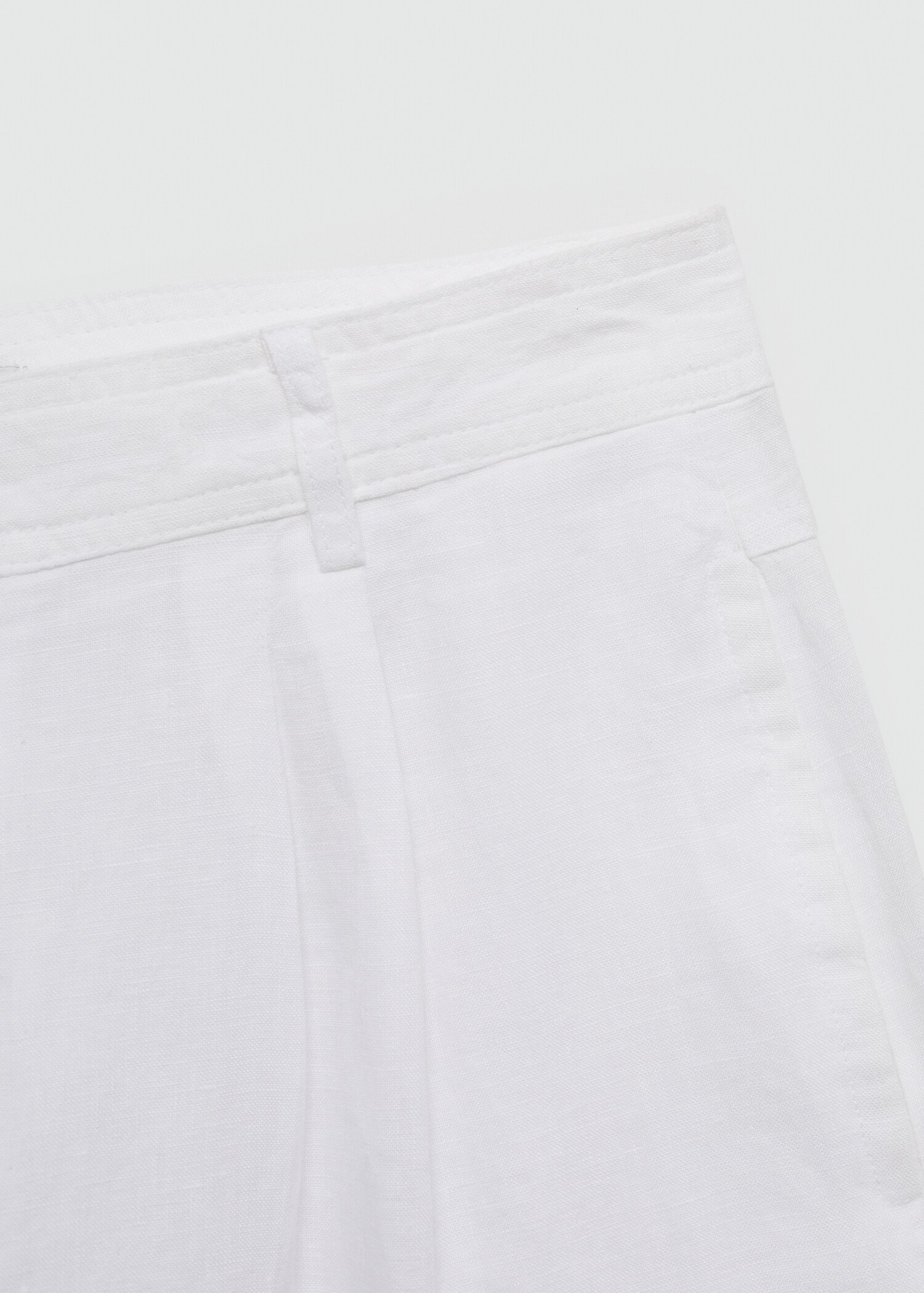 Pleated linen trousers - Details of the article 0