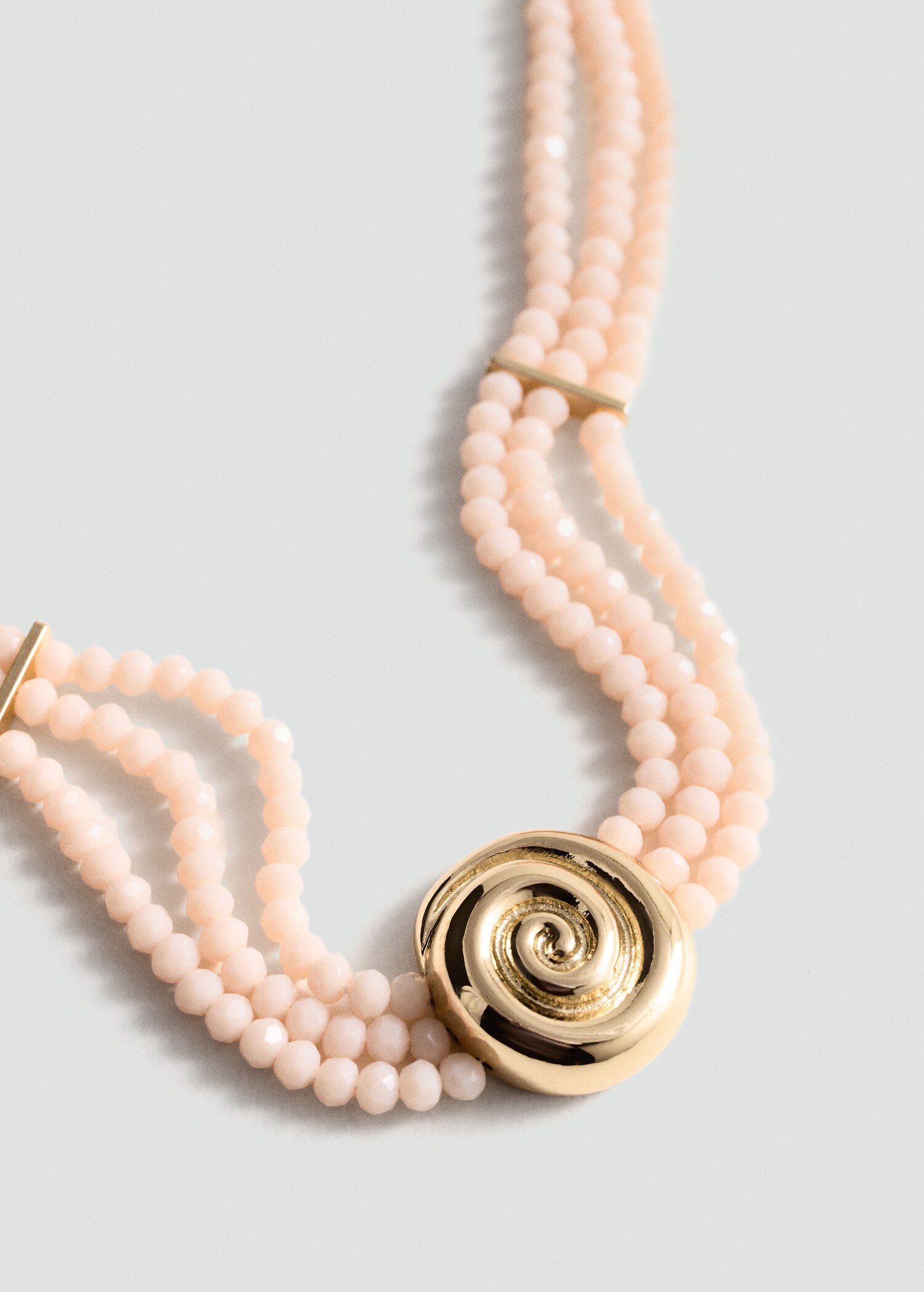 Spiral bead necklace - Medium plane