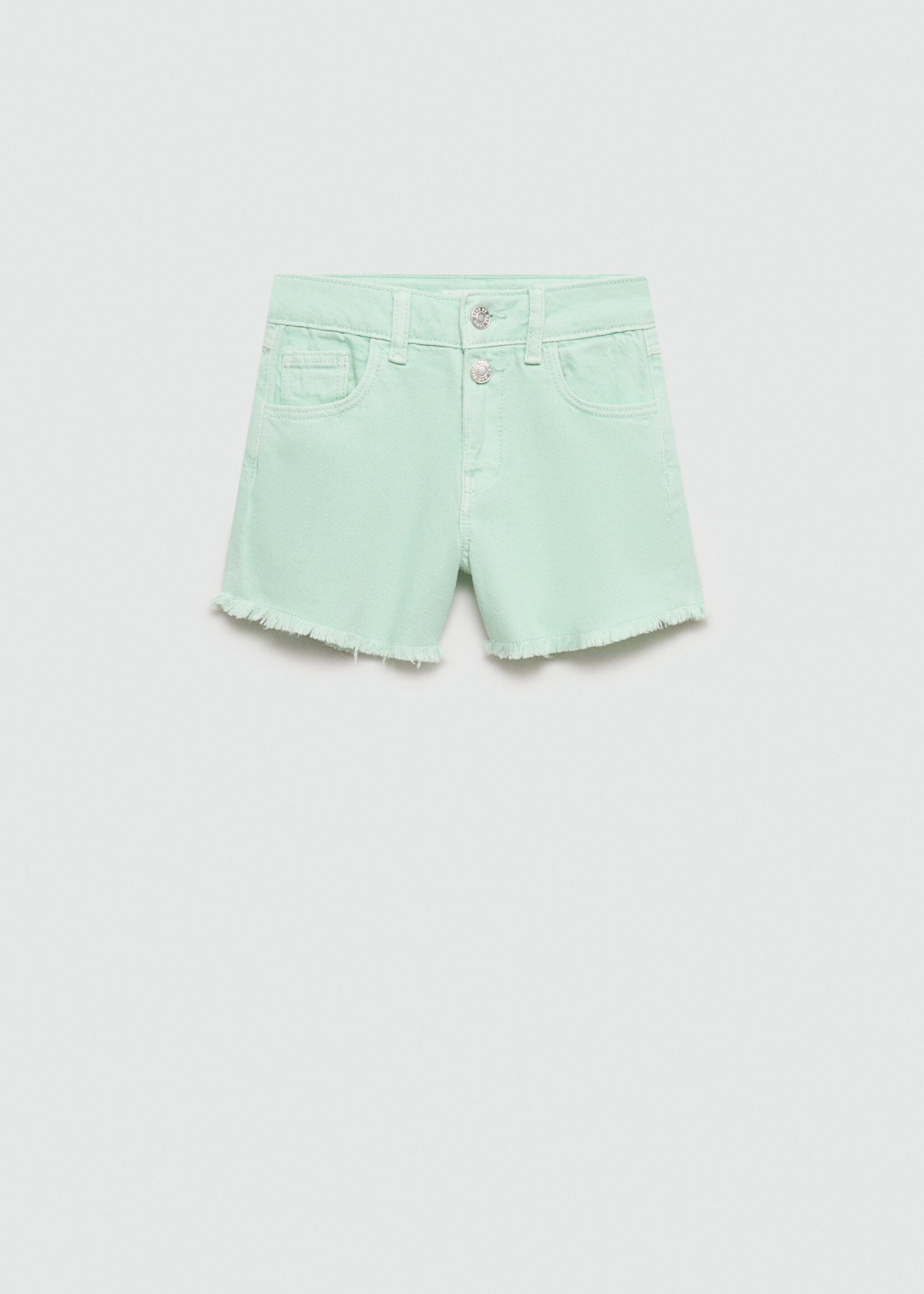 Frayed hem shorts - Article without model, Turquoise. Ref: 77060352-00.