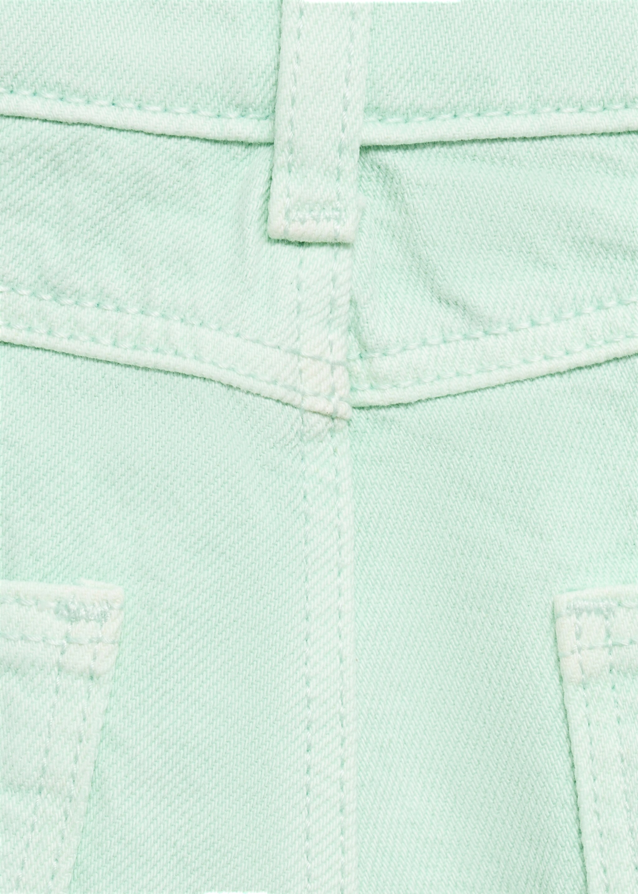 Frayed hem shorts - Details of the article 8, Turquoise. Ref: 77060352-00.