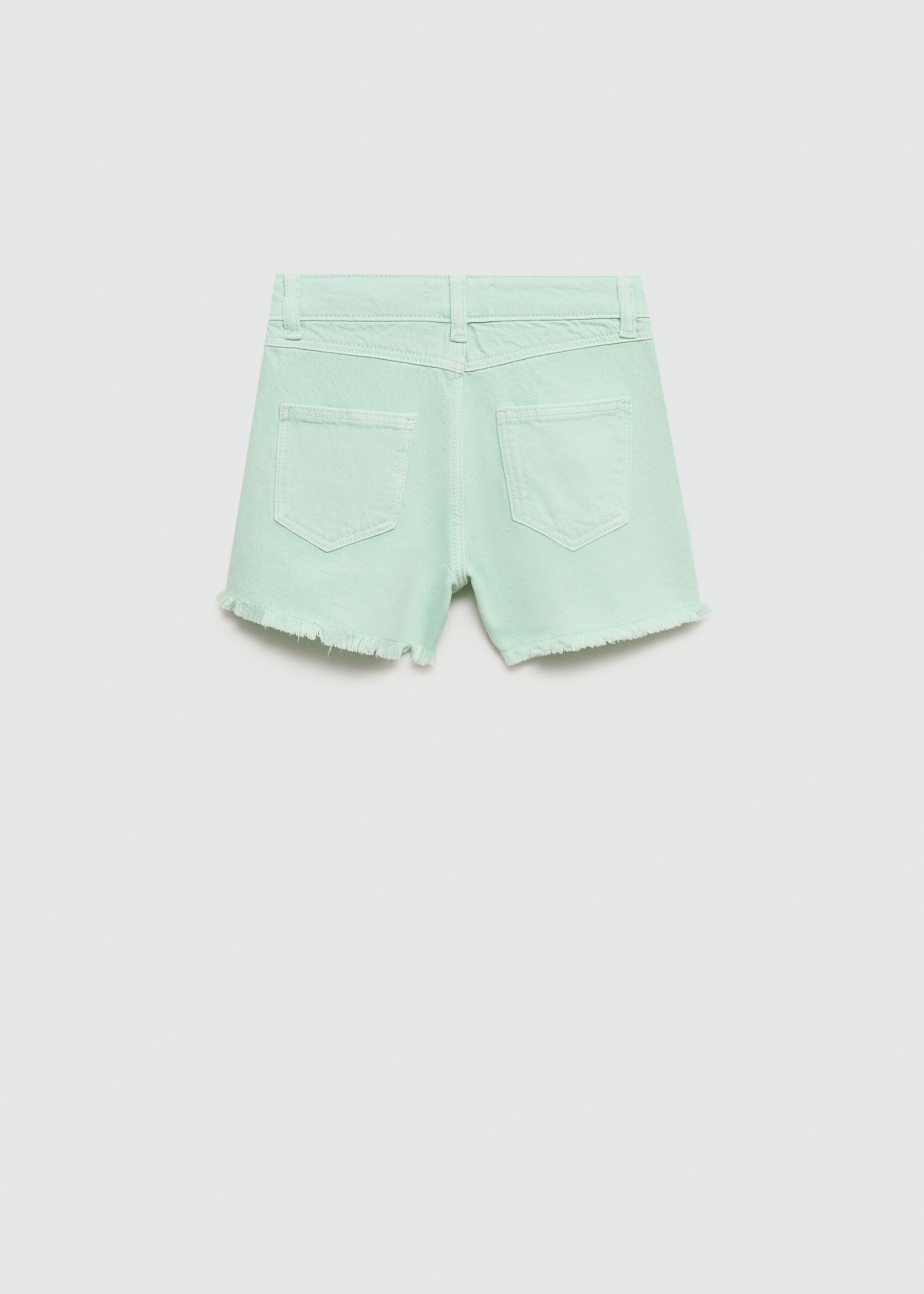 Frayed hem shorts - Reverse of the article, Turquoise. Ref: 77060352-00.