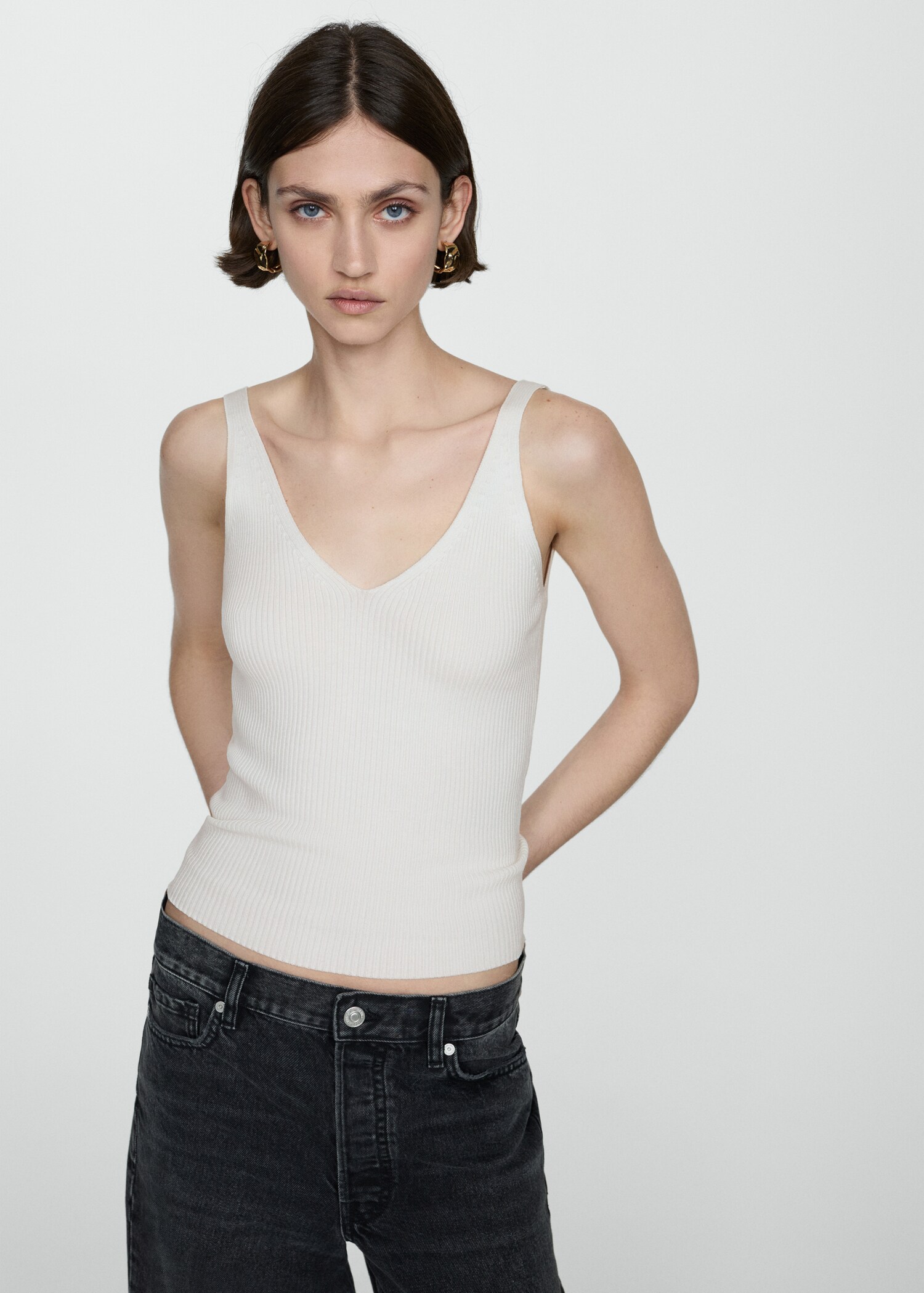 Knit strap top - Medium plane