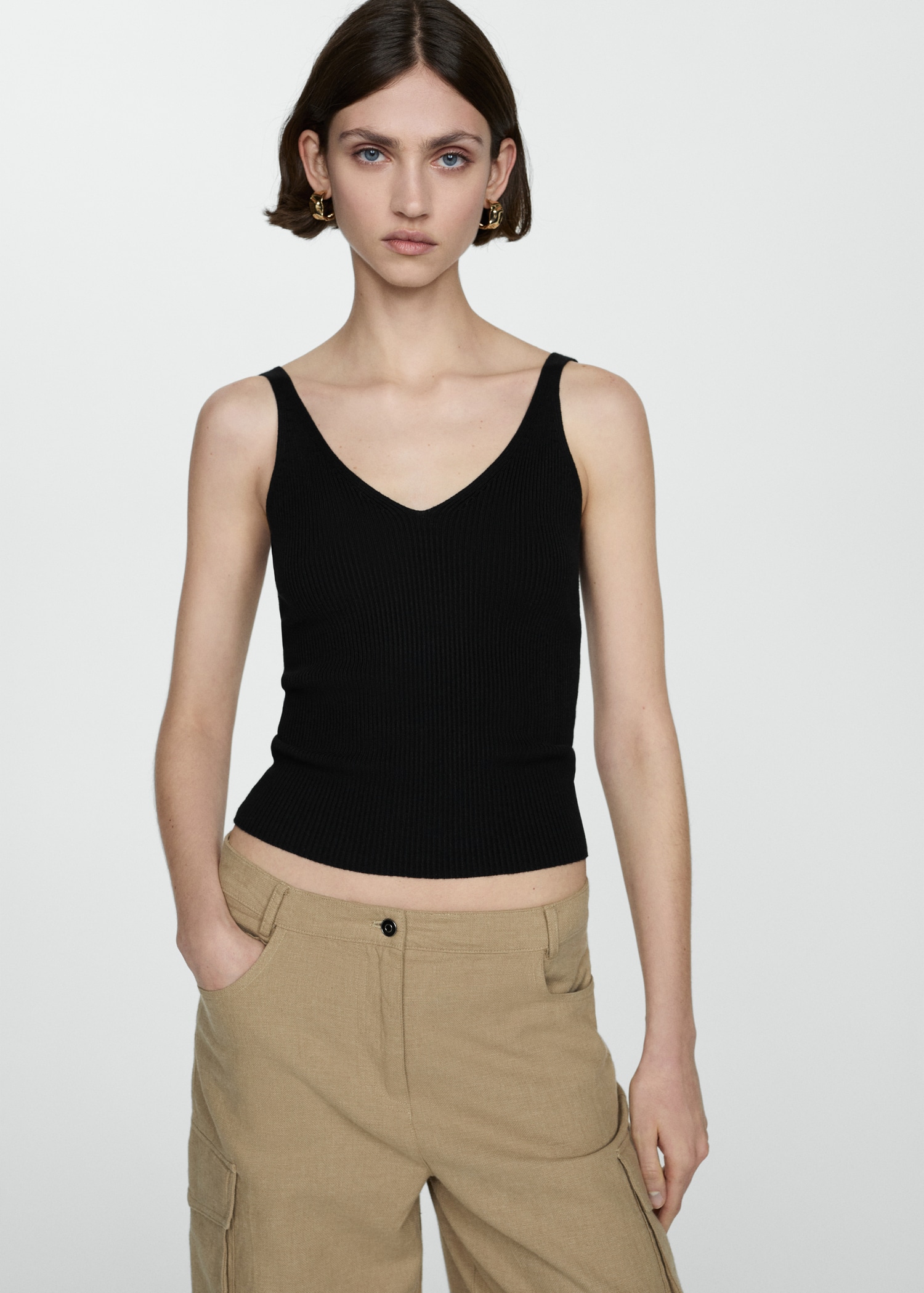 Knit strap top - Medium plane