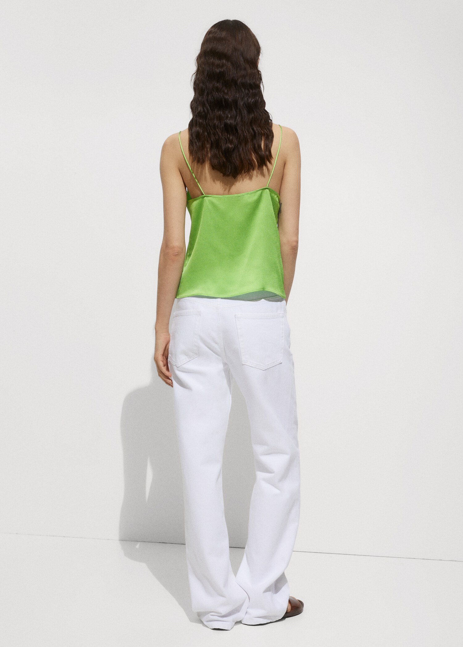 Satin top with straps - Reverse of the article