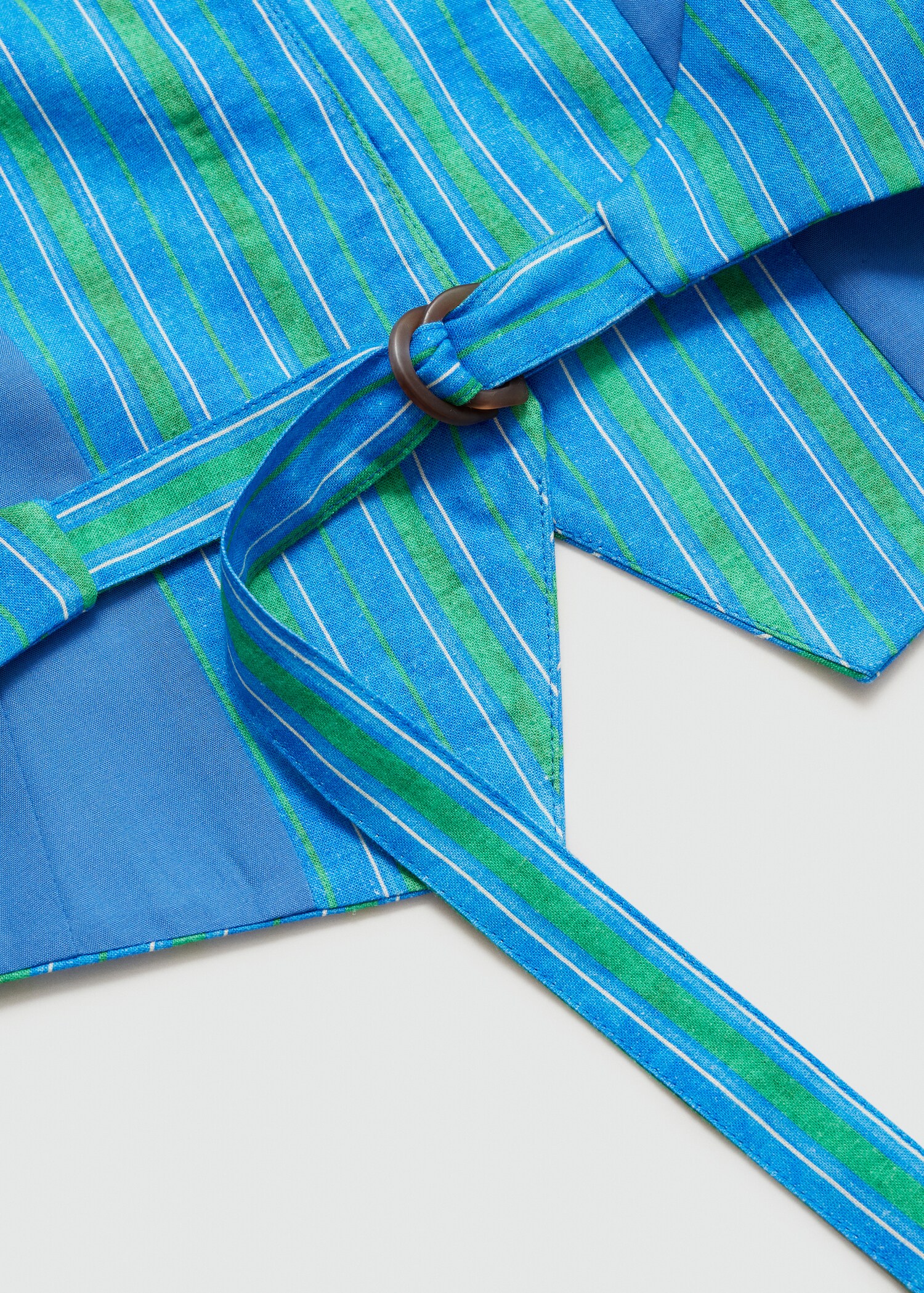 Linen stripe-printed waistcoat - Details of the article 0