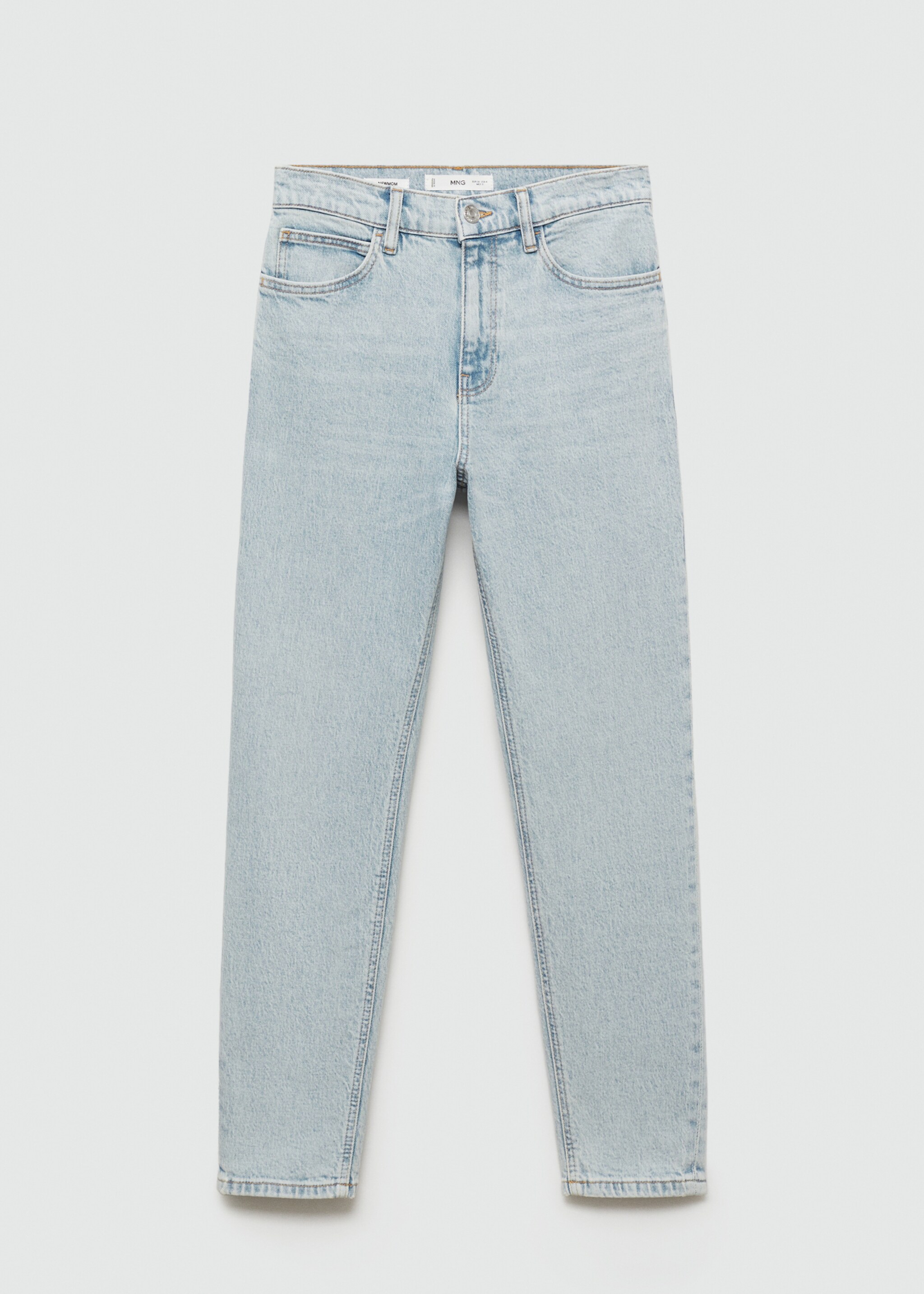 Jeans Newmom confort tiro alto - Artículo sin modelo, Azul bleach. Ref: 77060366-00.