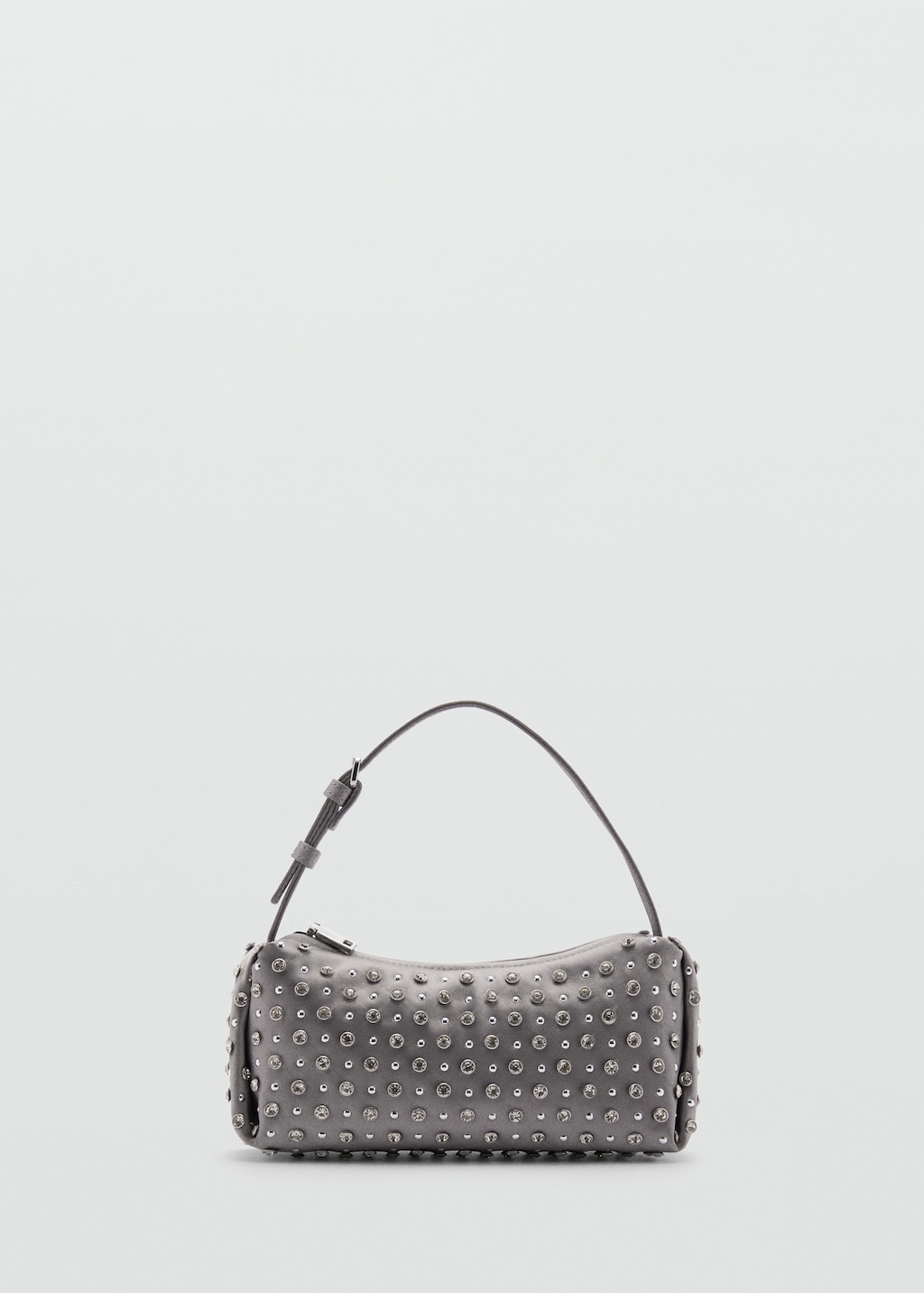 Grey studded handbag online