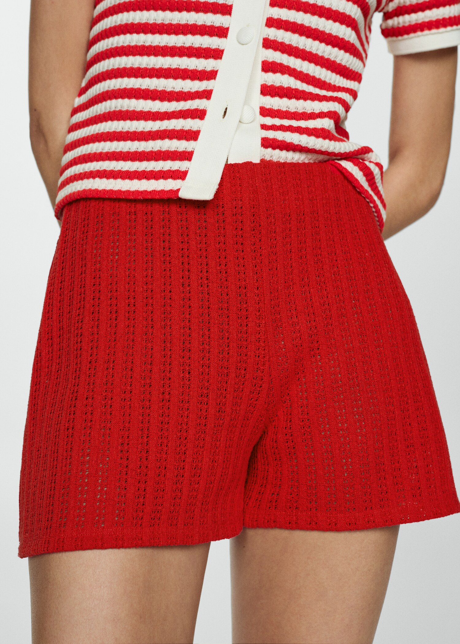 Straight knitted shorts - Details of the article 6