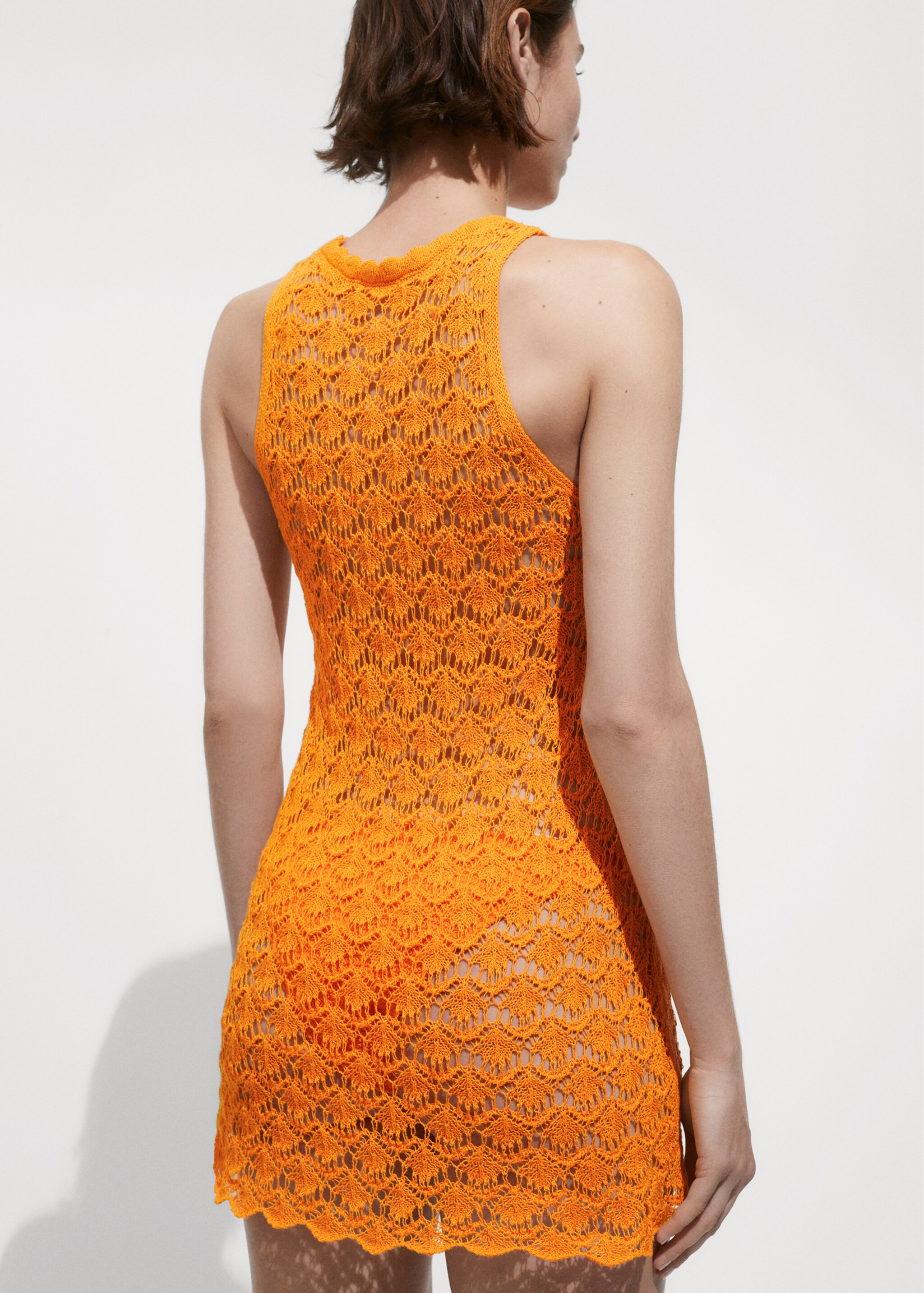 Crochet short dress - Reverse of the article