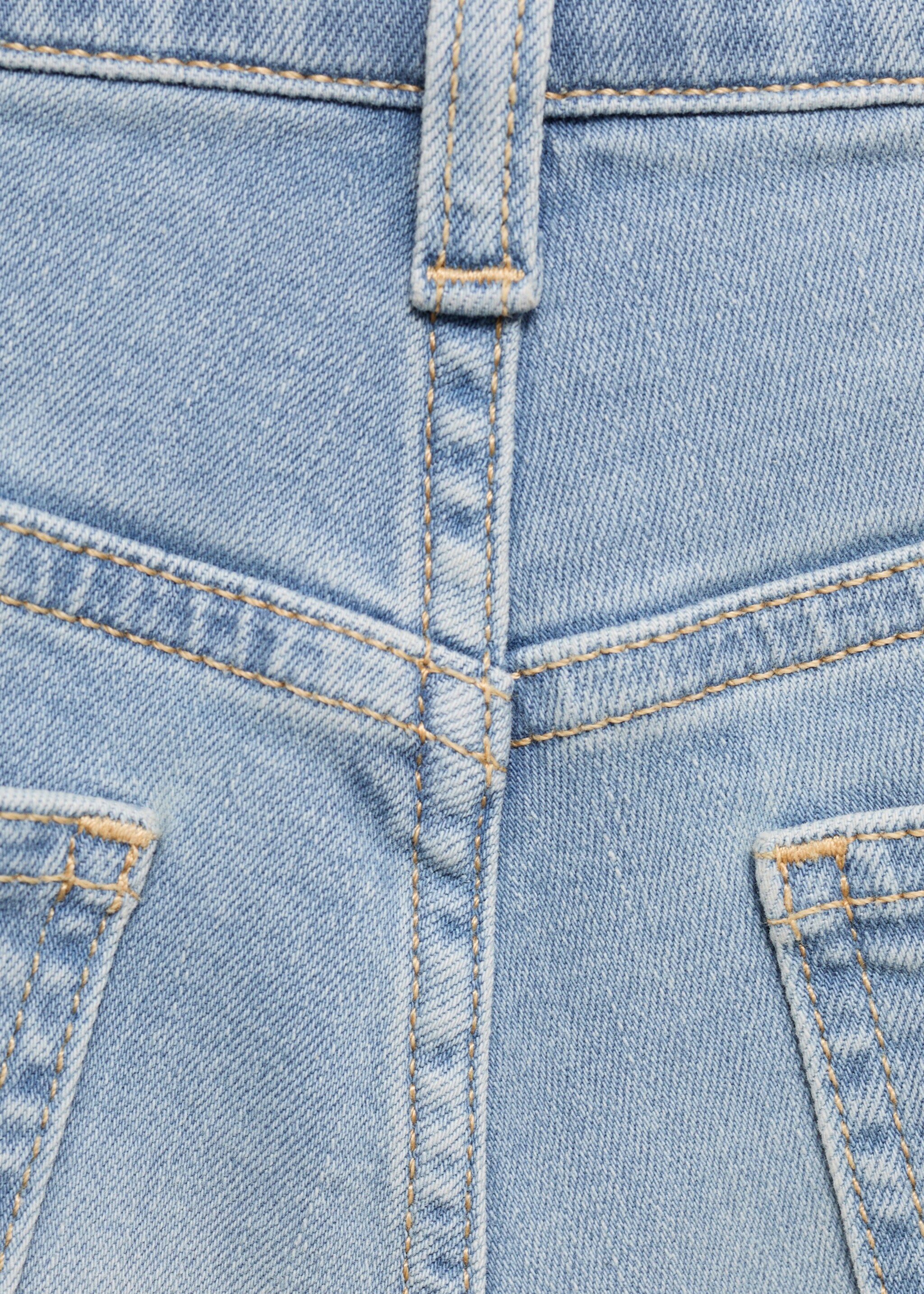 Side opening capri jeans - Details of the article 0, Medium Blue. Ref: 77060382-00.