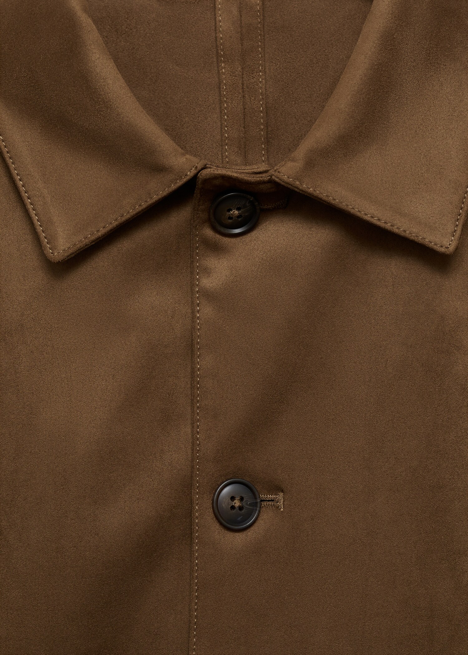 Overshirt mit Wildleder-Effekt und Taschen - Herren | MANGO 