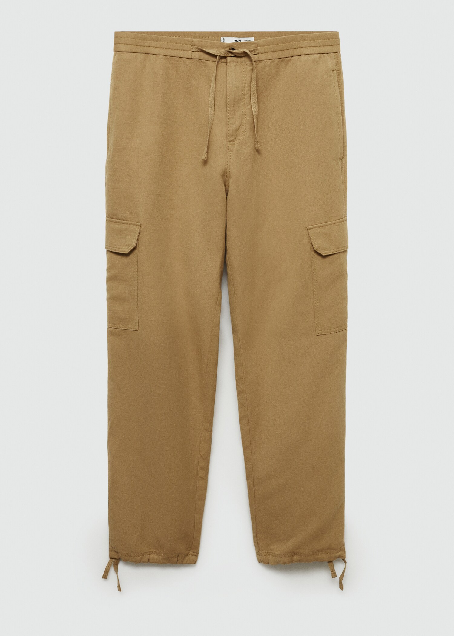Cotton-linen cargo trousers - Article without model