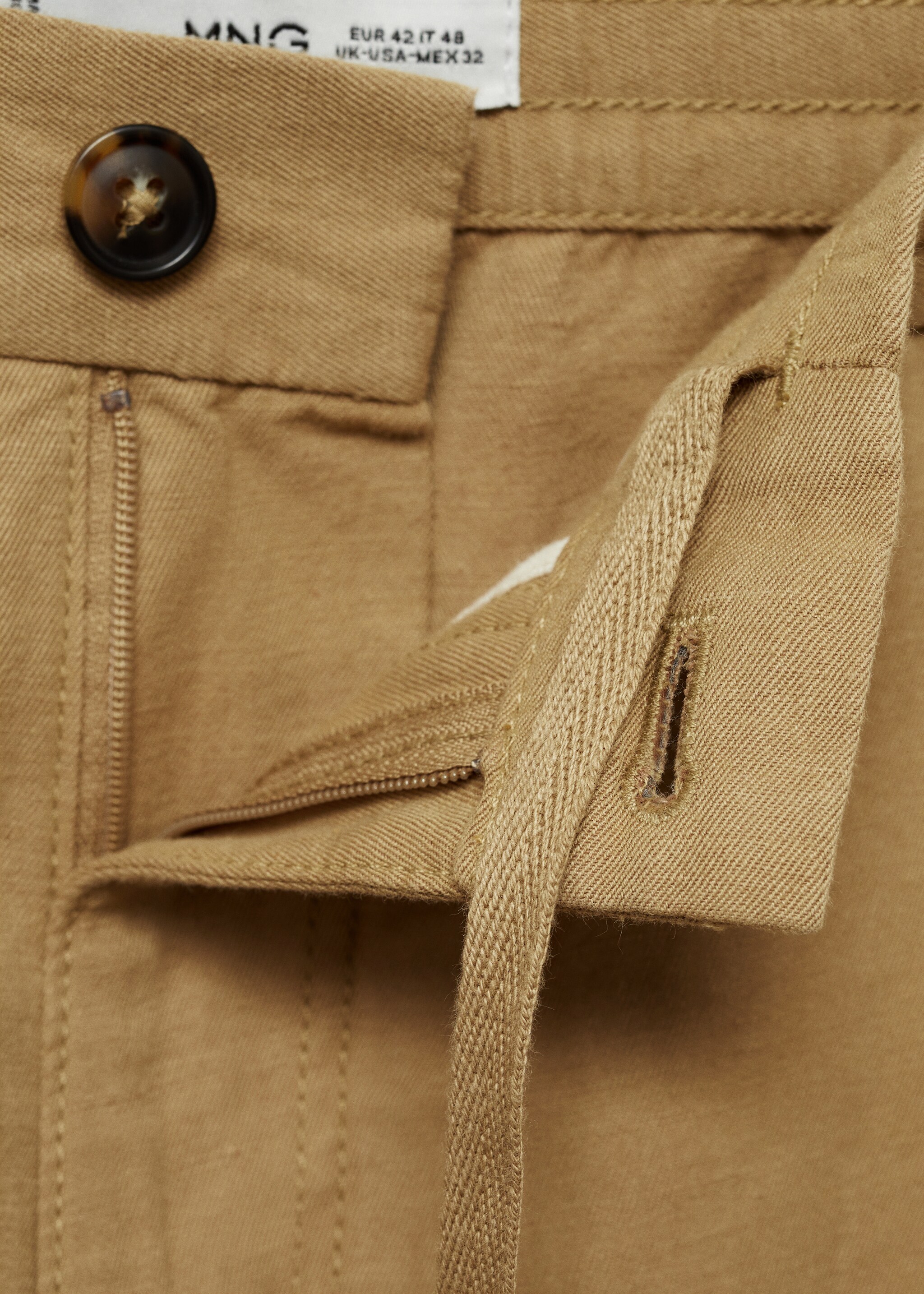 Cotton-linen cargo trousers - Details of the article 8