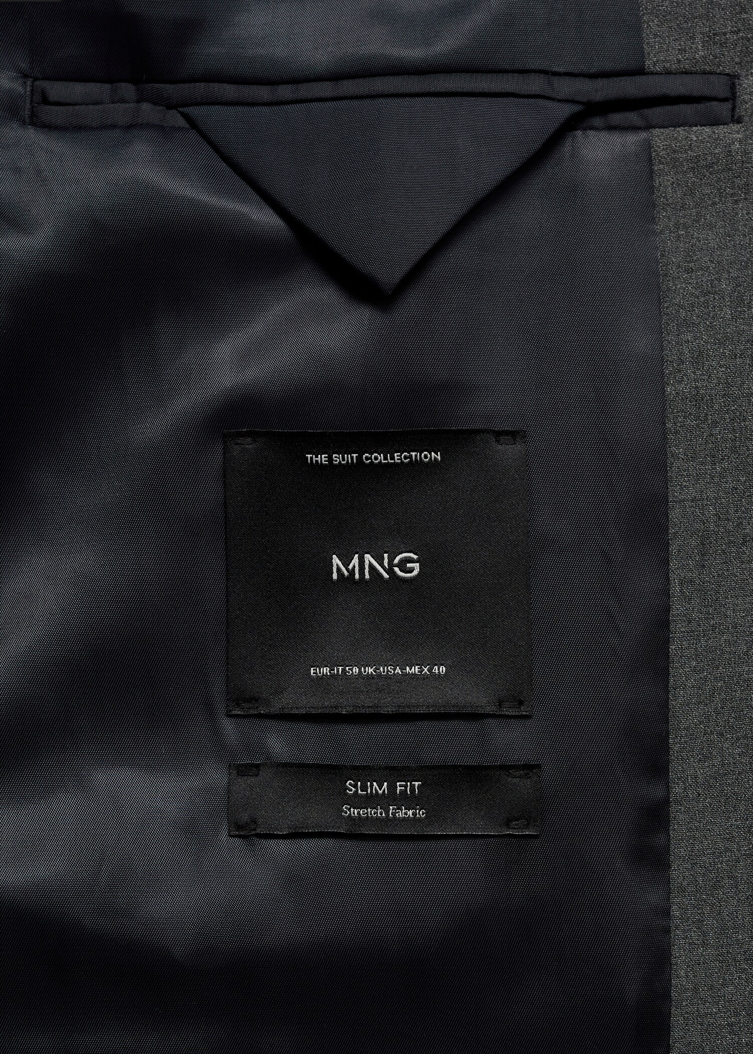 Stretch-fabric slim-fit suit jacket - Details of the article 0