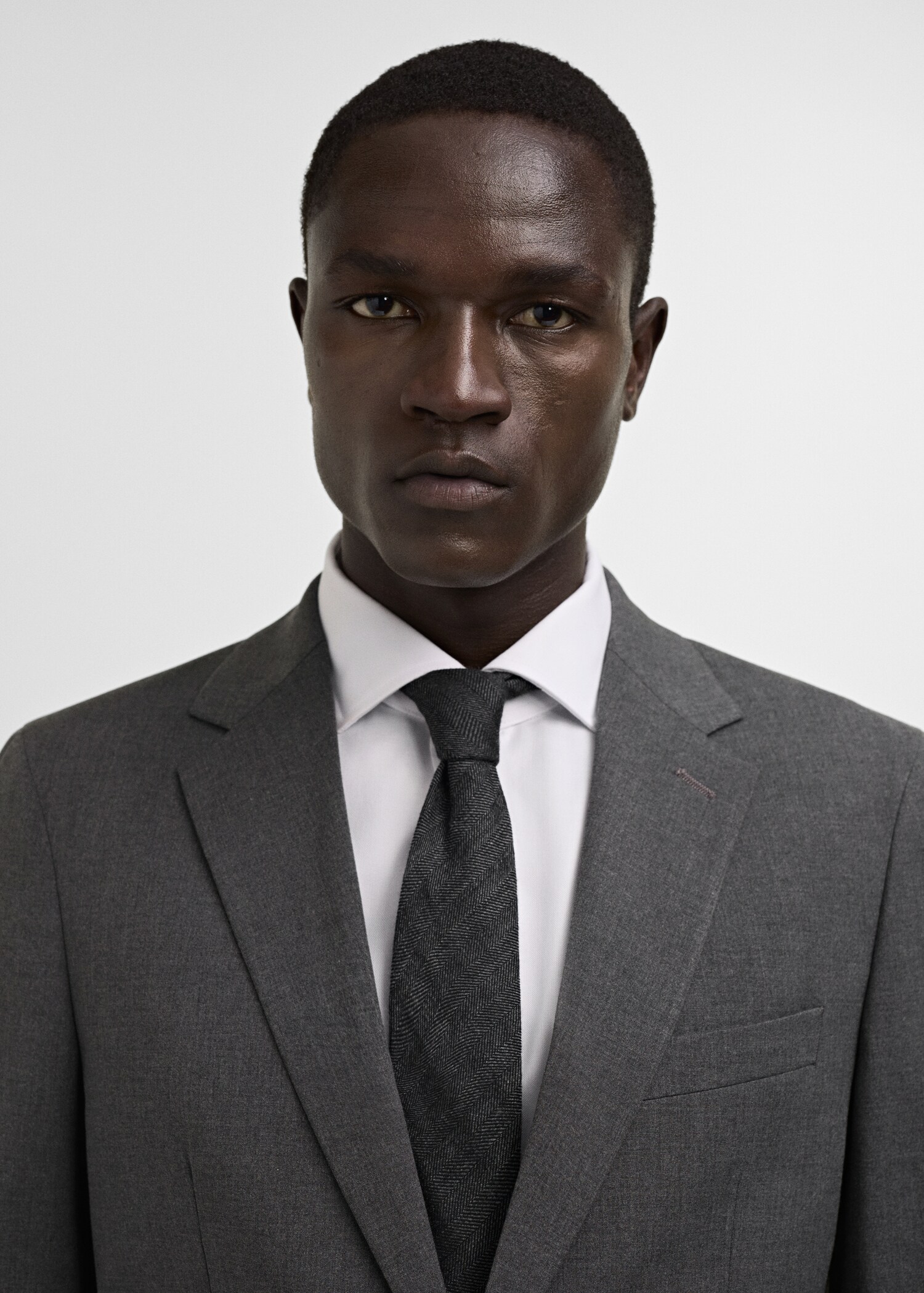 Stretch-fabric slim-fit suit jacket - Details of the article 1