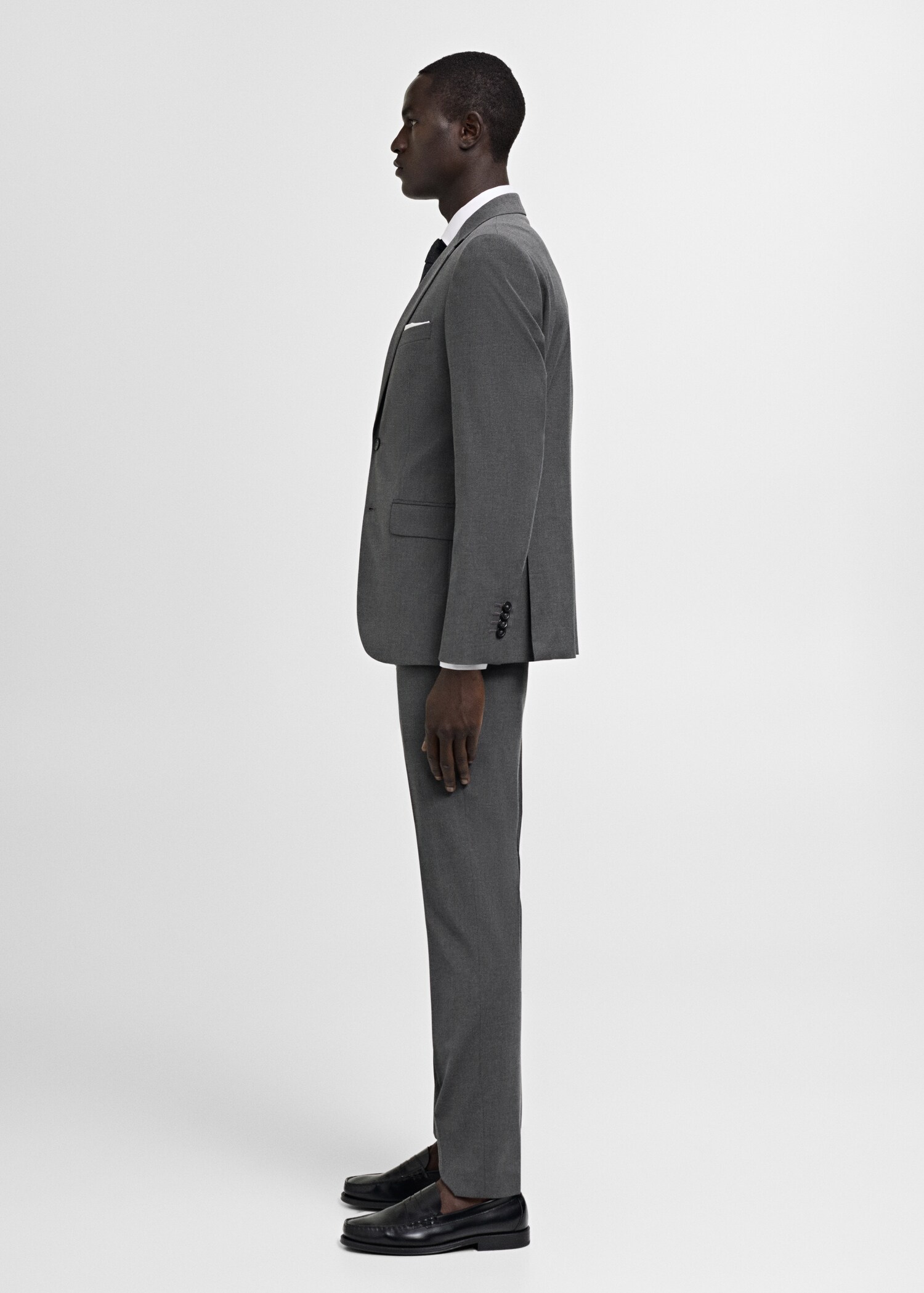 Stretch-fabric slim-fit suit jacket - Details of the article 2