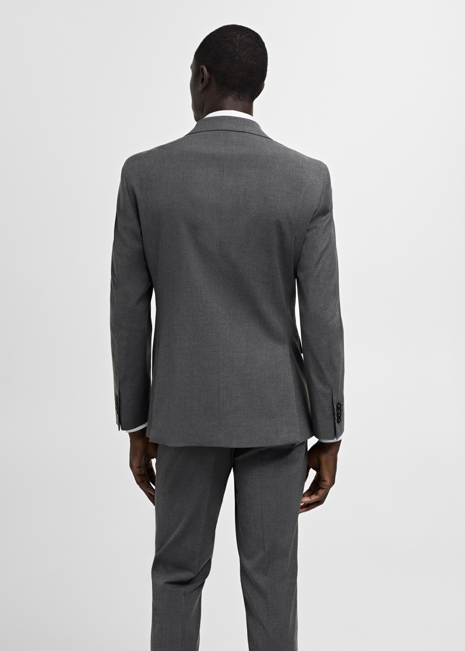 Stretch-fabric slim-fit suit jacket - Reverse of the article