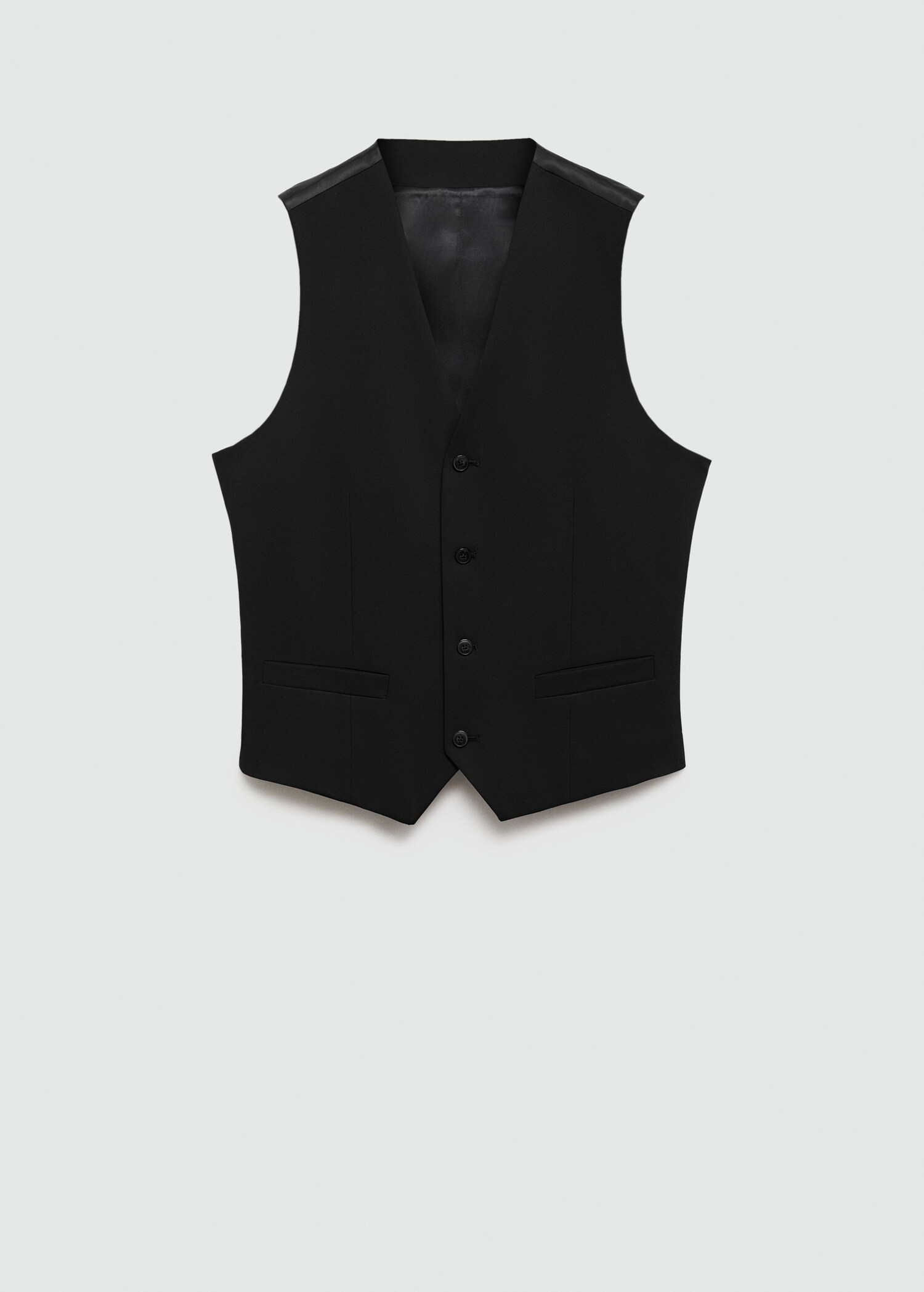 Super slim-fit stretch-fabric suit waistcoat - Article without model