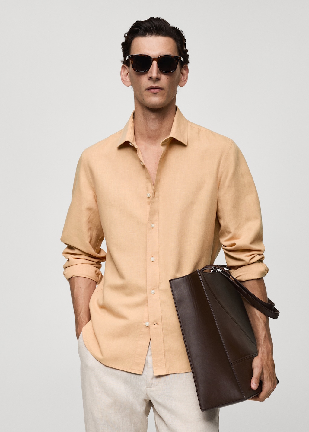Mango Classic Fit-Leinenhemd
