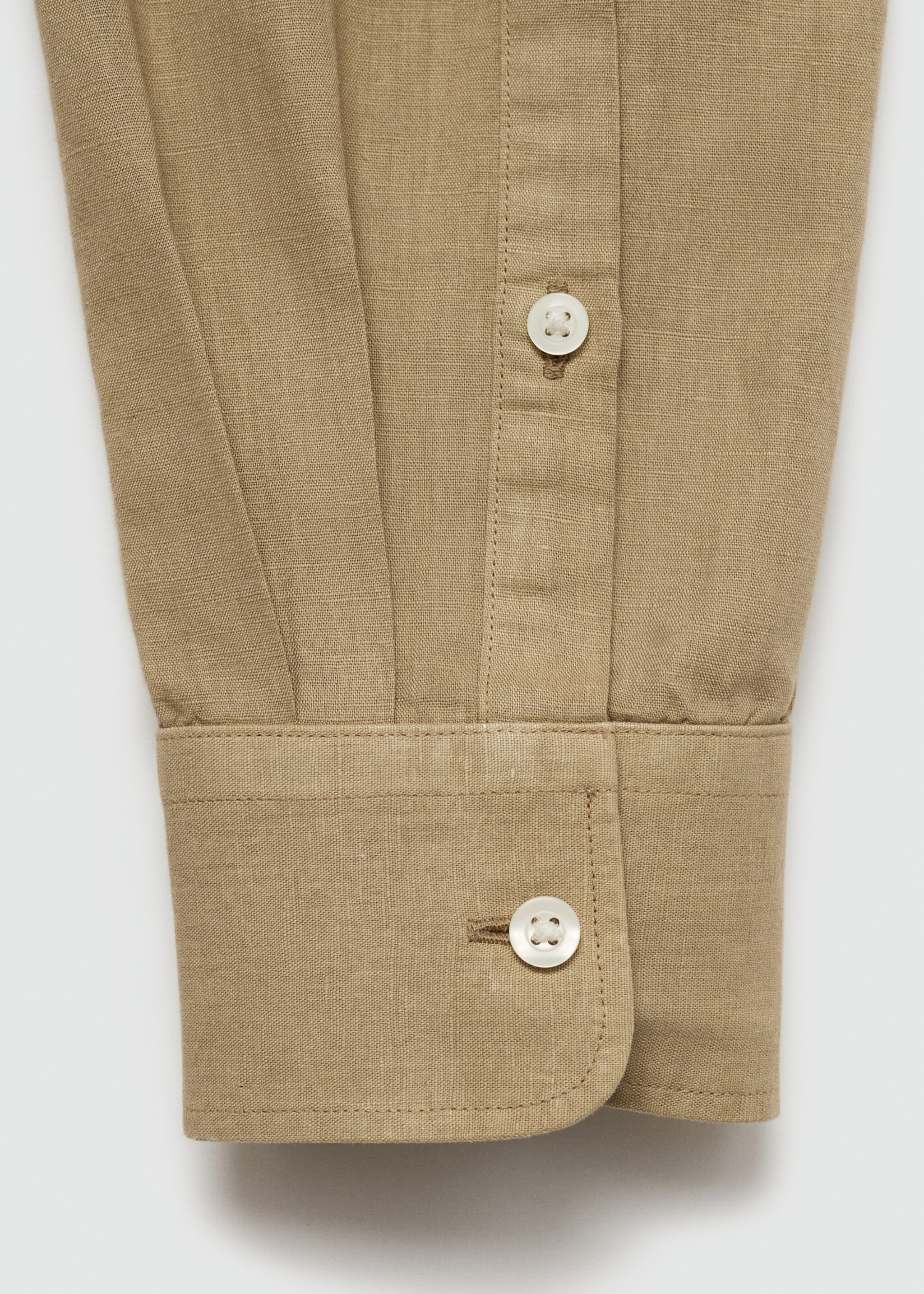 Classic-fit linen-blend shirt - Details of the article 0
