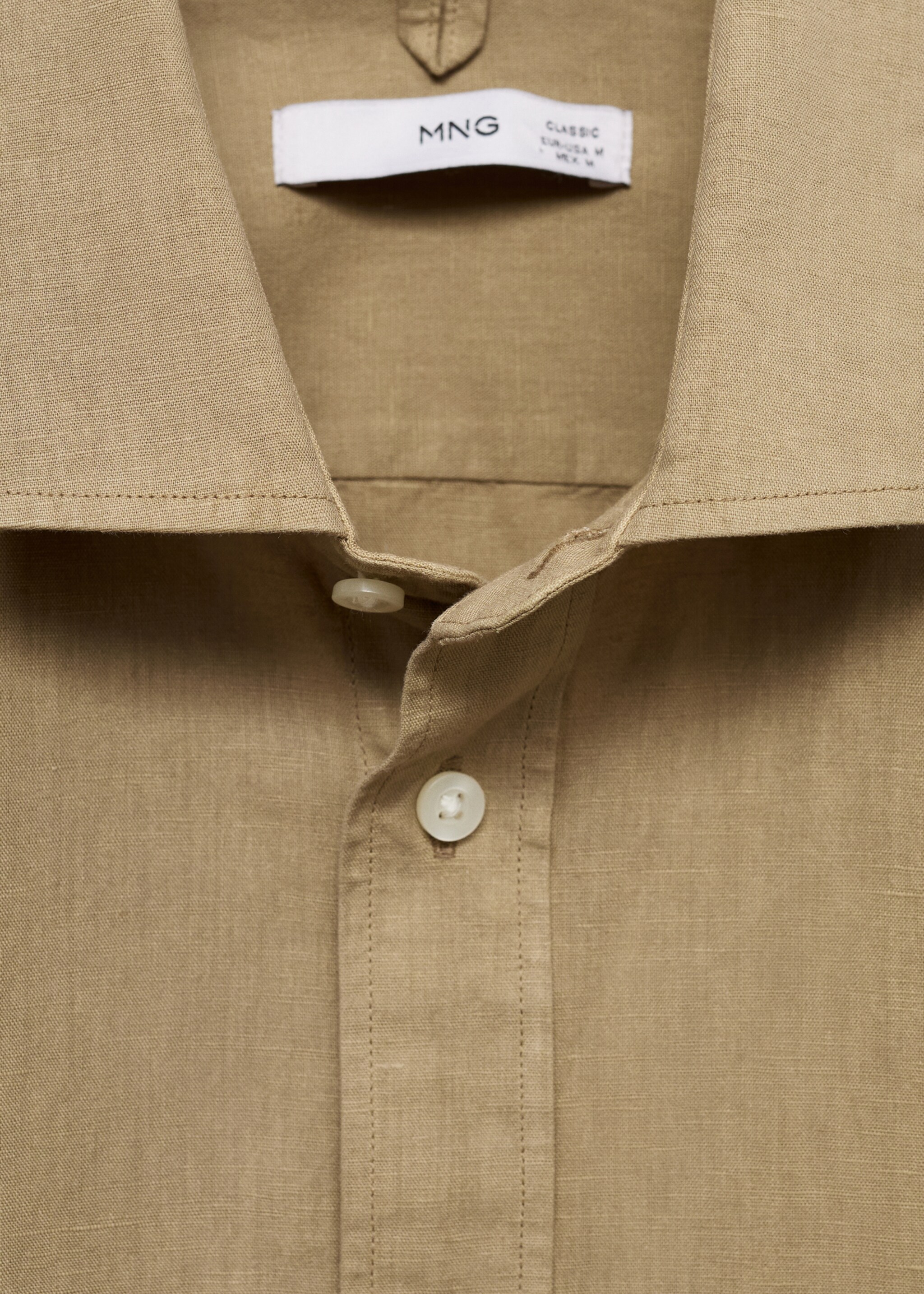 Classic-fit linen-blend shirt - Details of the article 8