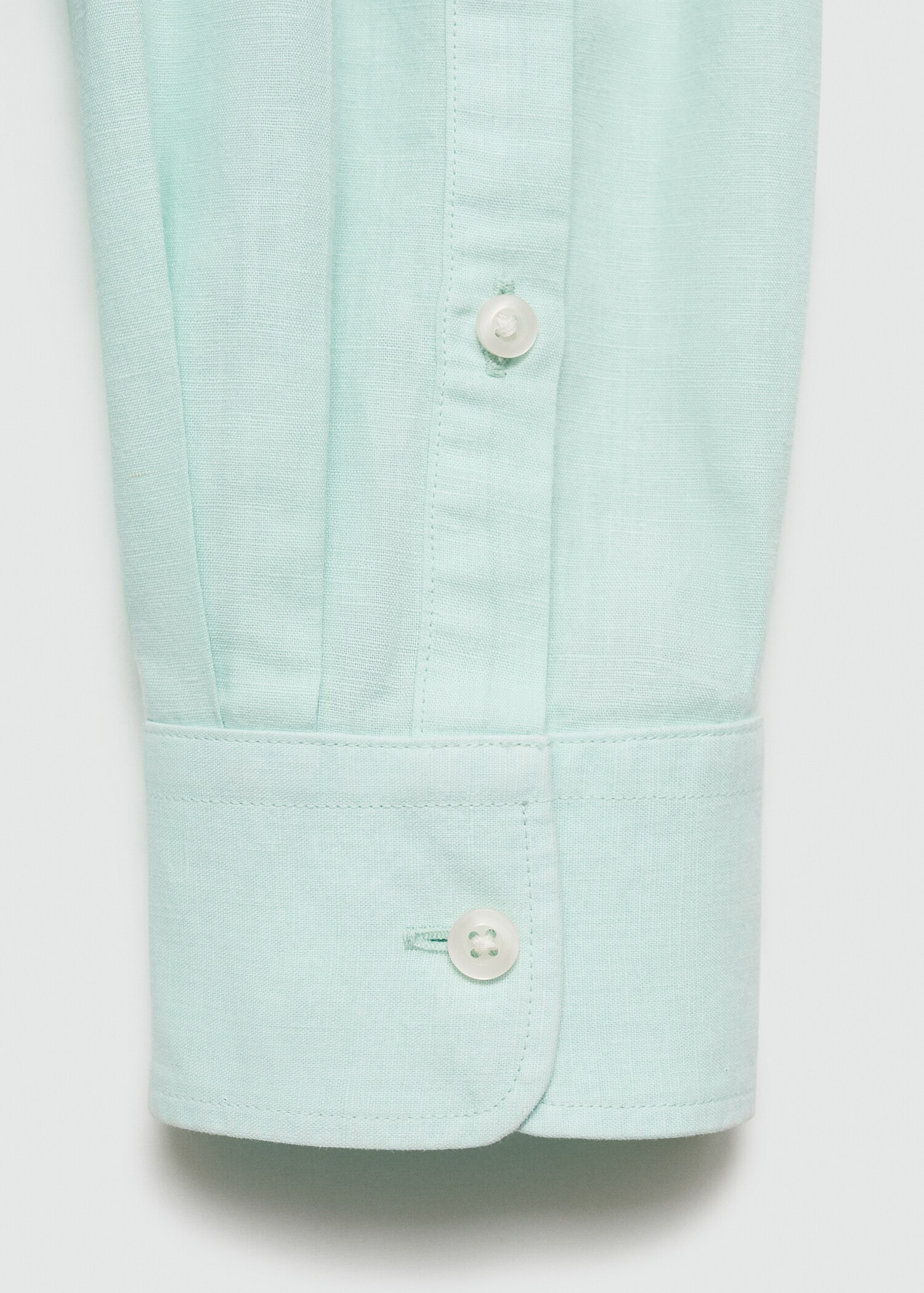 Classic-fit linen-blend shirt - Details of the article 0