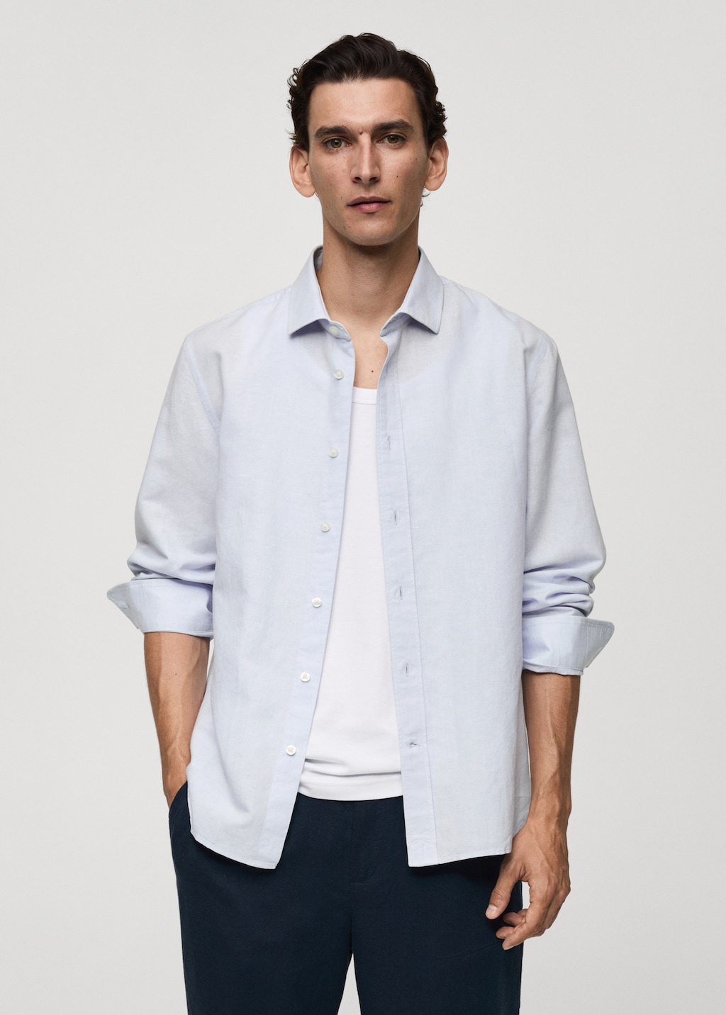 Mango Classic Fit-Leinenhemd