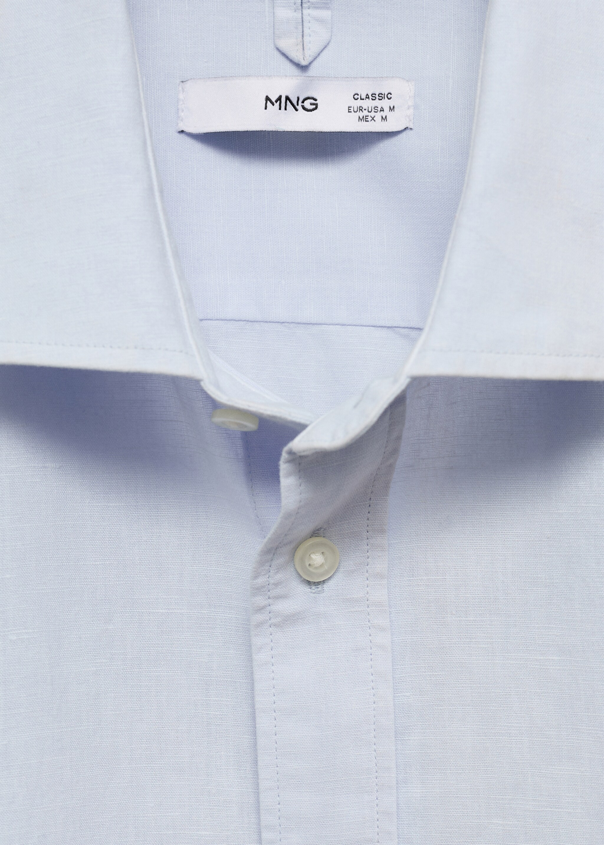 Classic-fit linen-blend shirt - Details of the article 8