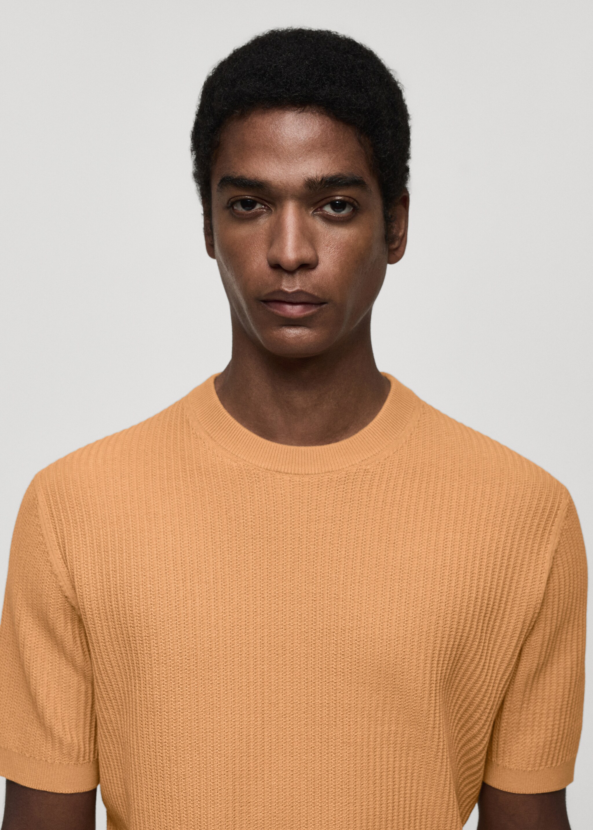 Ribbed  knit t-shirt - Details of the article 1