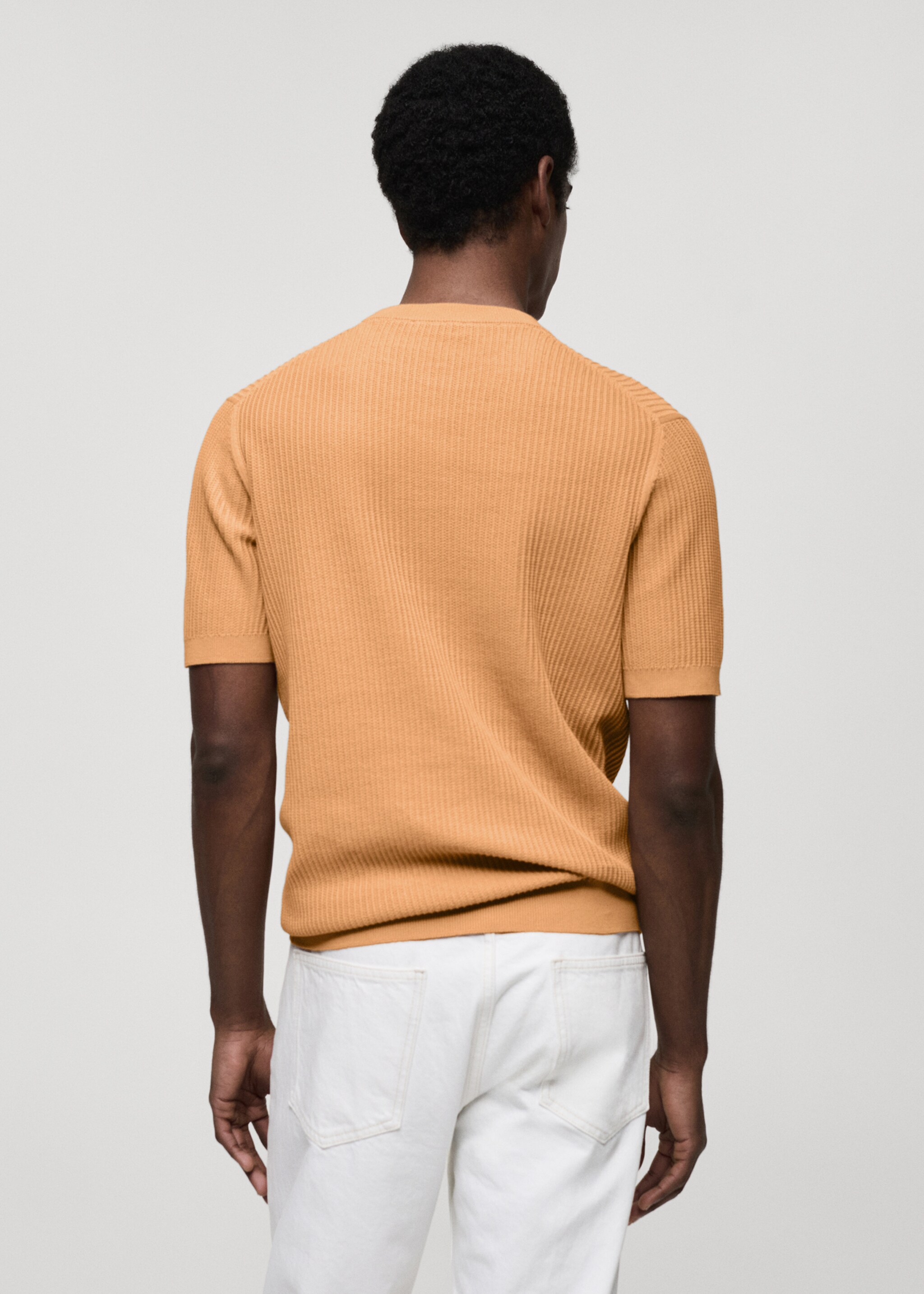 Ribbed  knit t-shirt - Reverse of the article