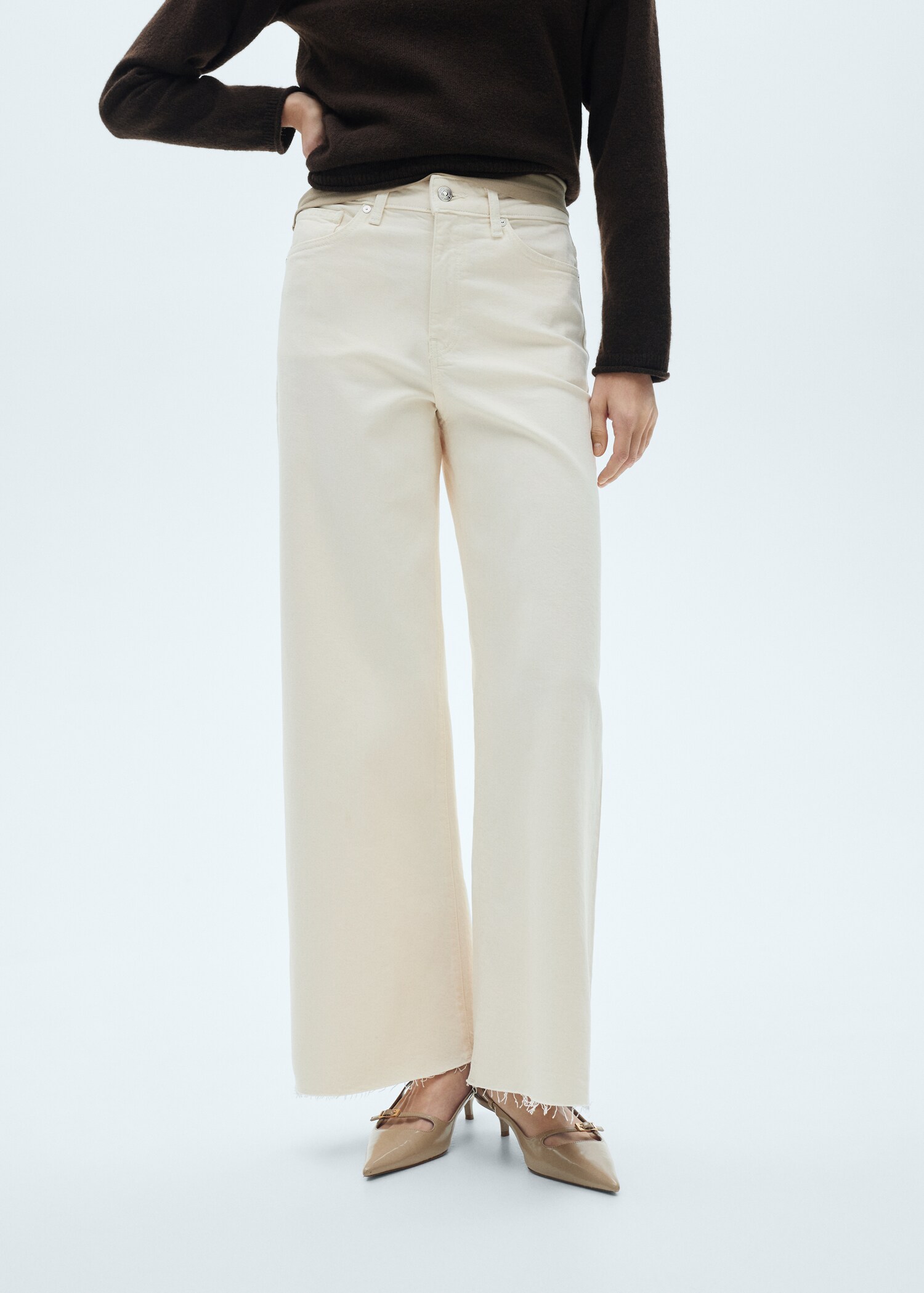 Jupe-culotte jean taille normale - Plan moyen