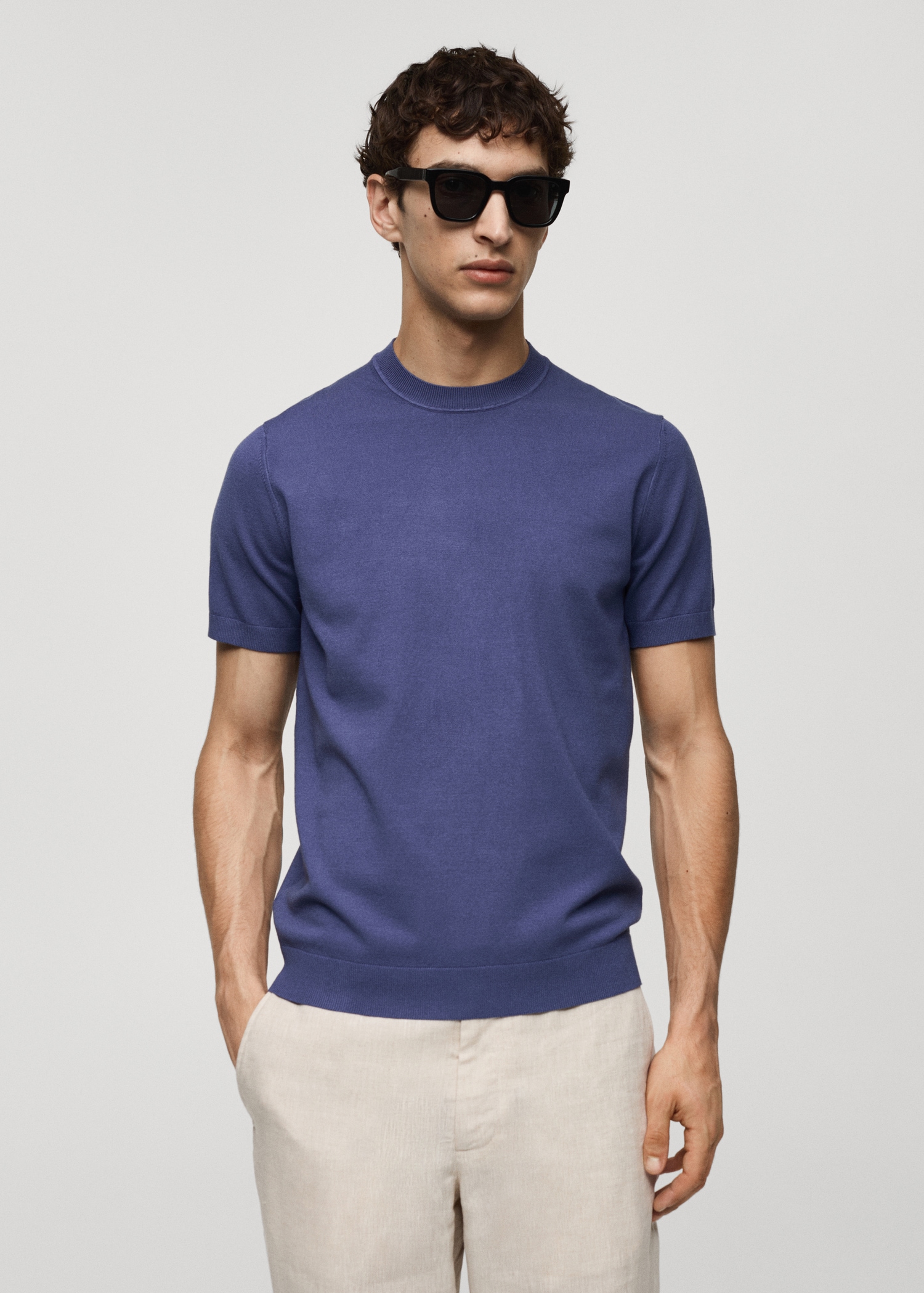 T-shirt en maille fine - Plan moyen