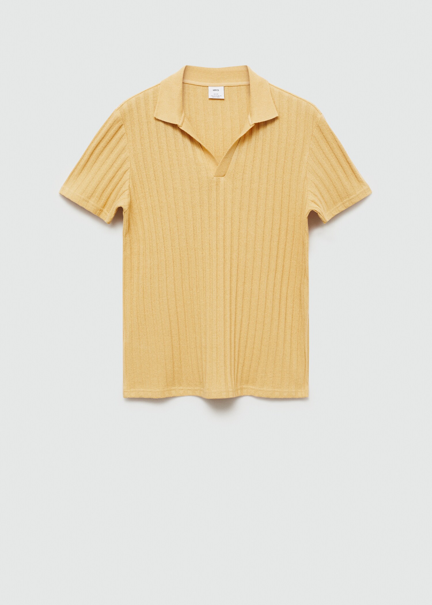 Polo regular-fit coton maille côtelée - Article sans modèle
