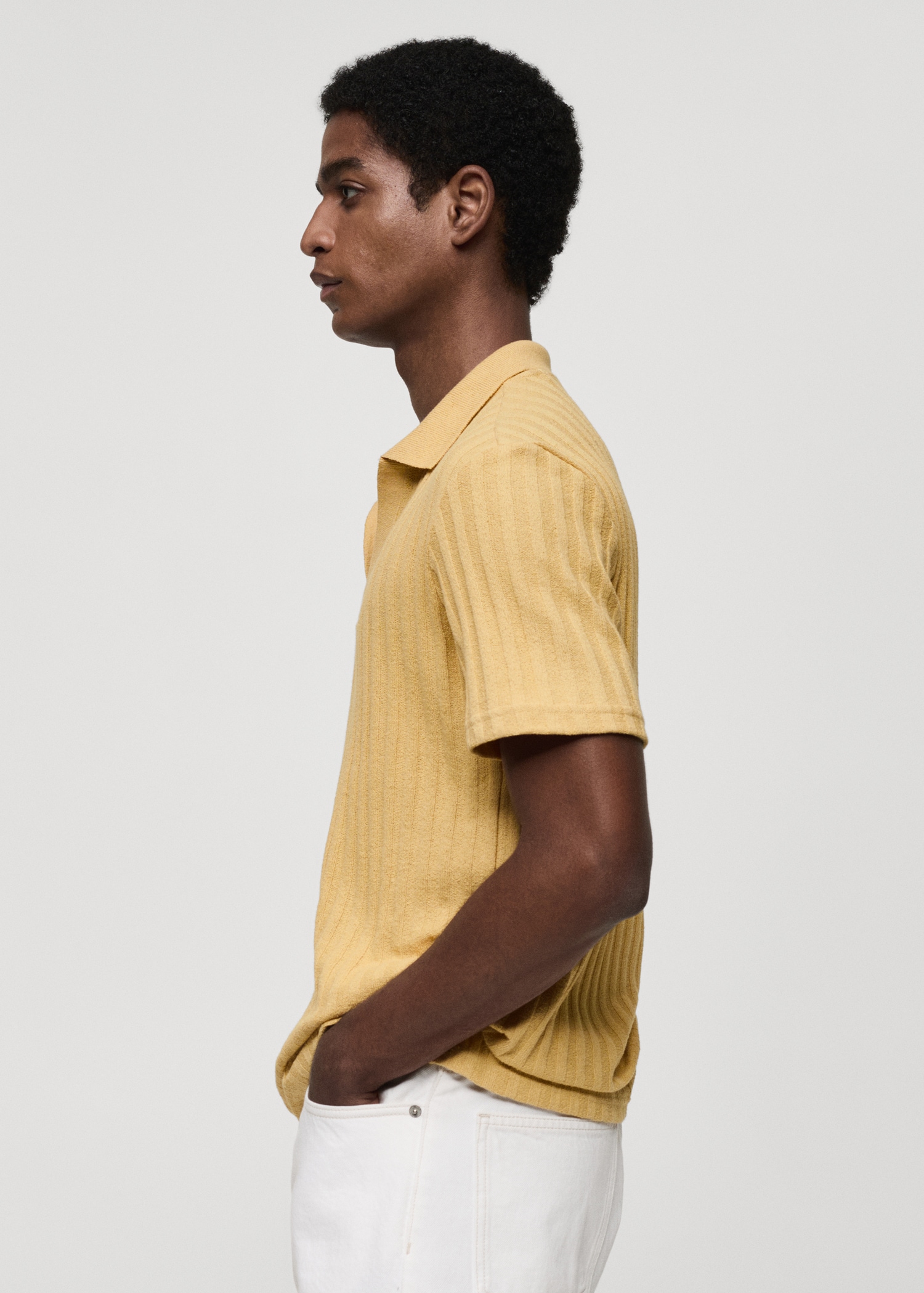 Polo regular-fit coton maille côtelée - Détail de l'article 2
