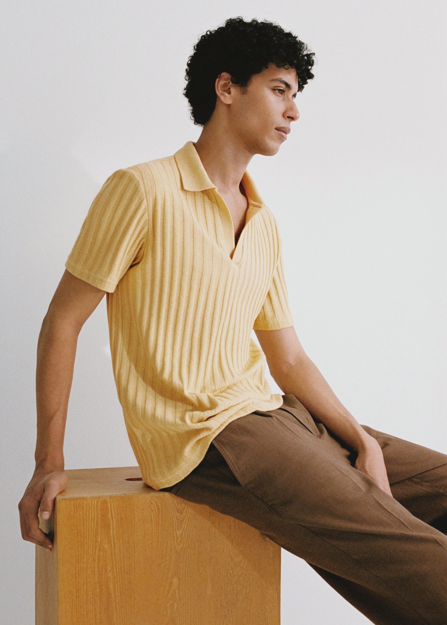 Polo regular-fit coton maille côtelée - Détail de l'article 5