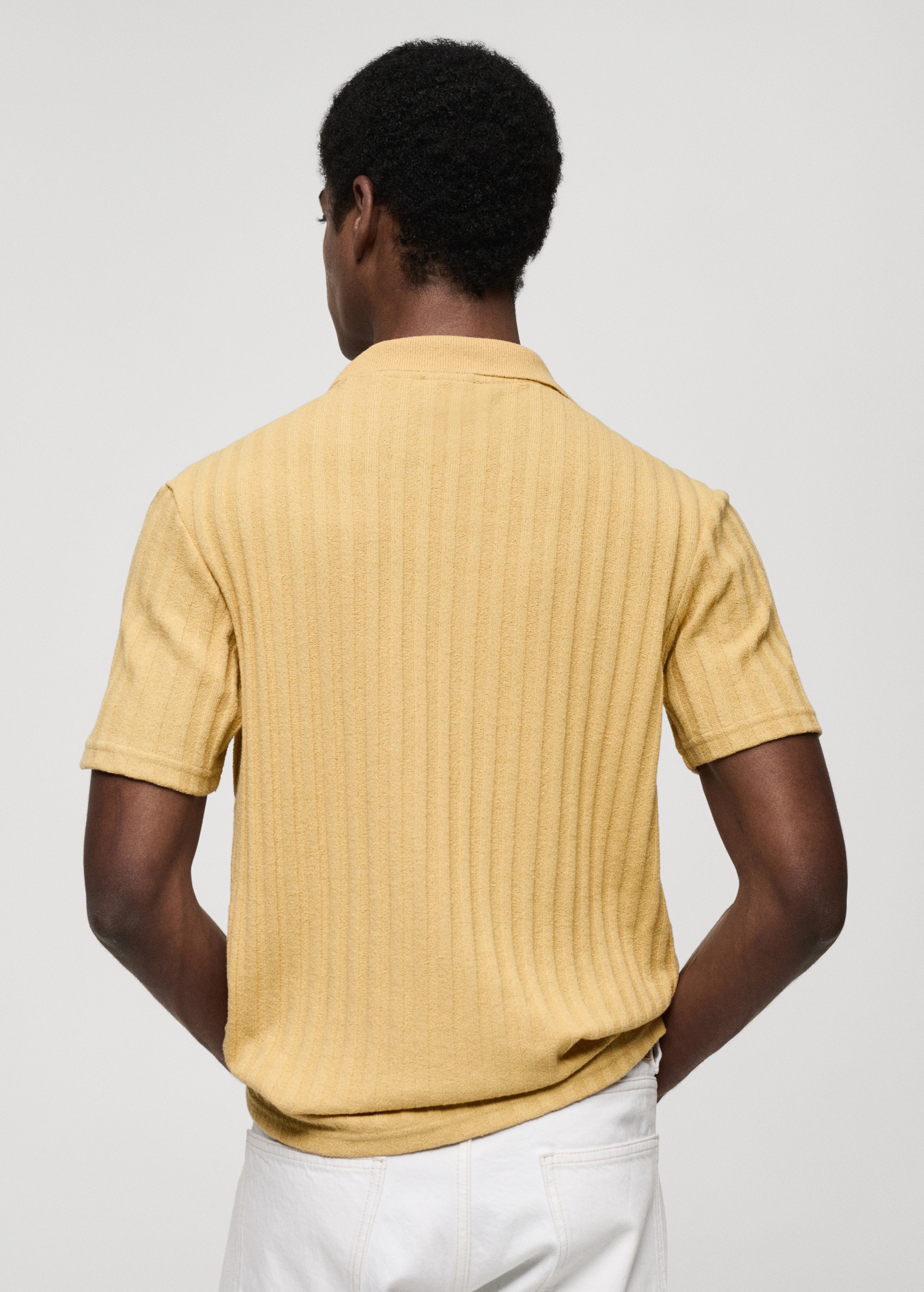 Polo regular-fit coton maille côtelée - Verso de l’article