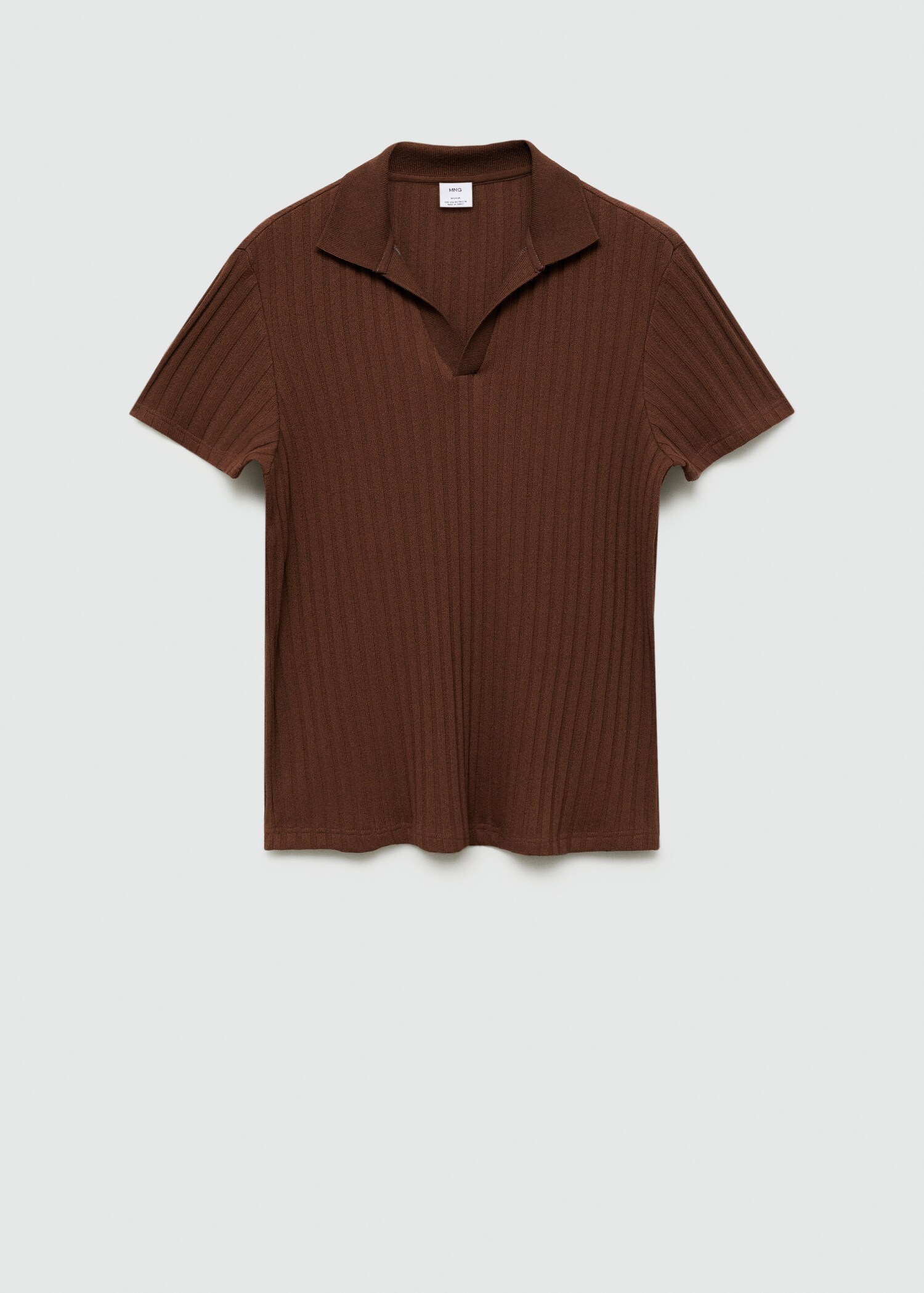 Polo regular-fit coton maille côtelée - Article sans modèle