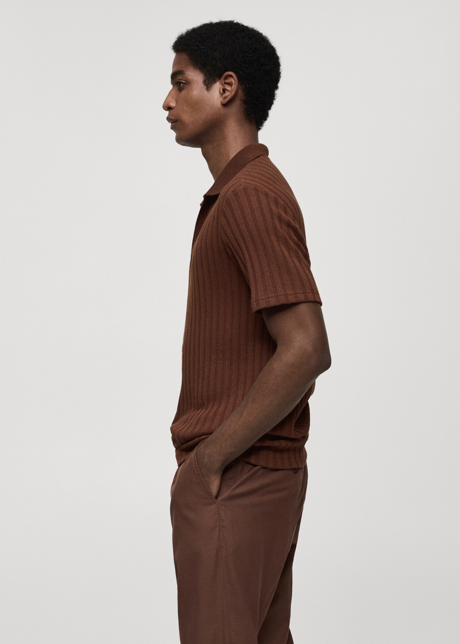 Polo regular-fit coton maille côtelée - Détail de l'article 2