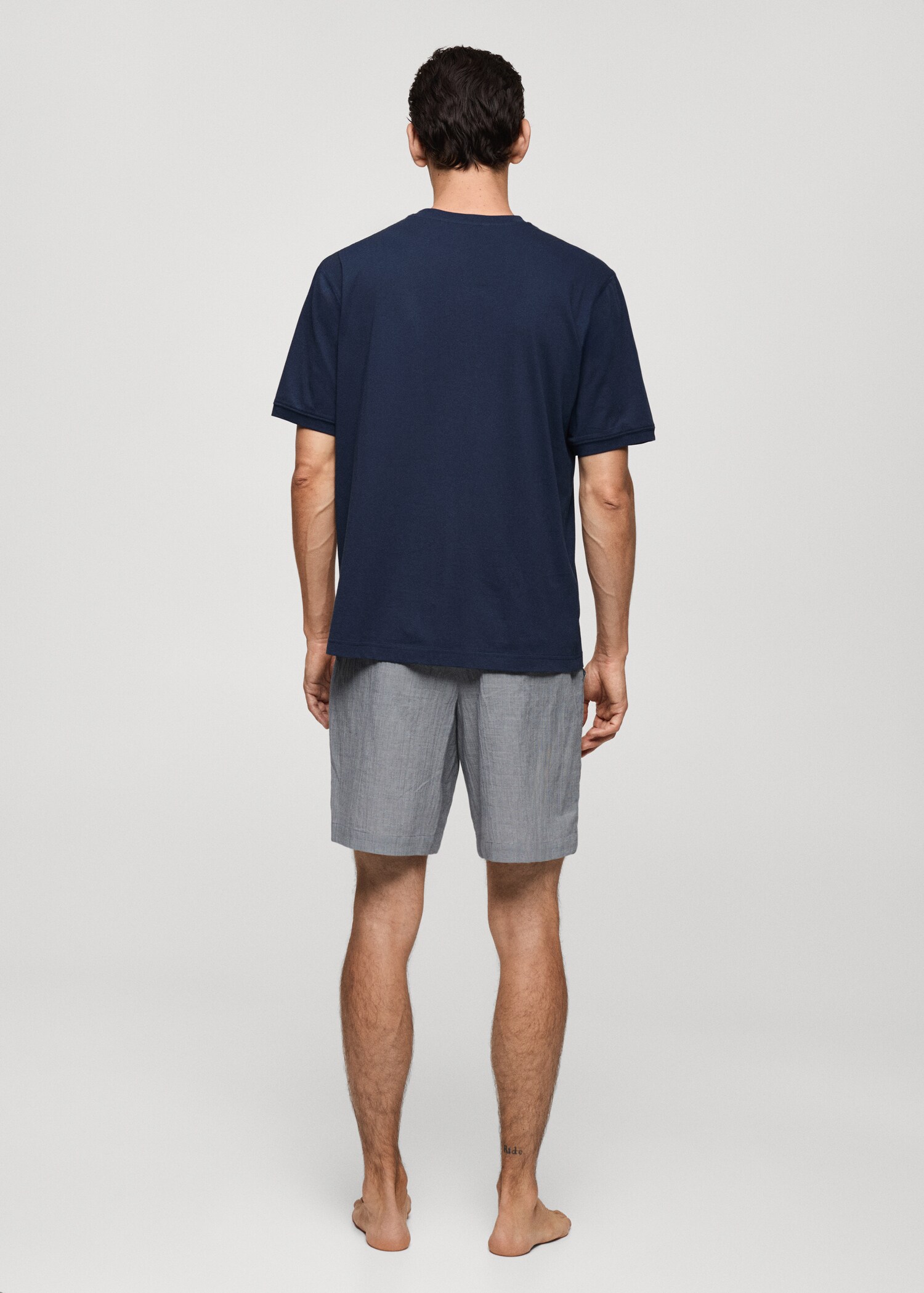 Check cotton pyjama pack - Reverse of the article