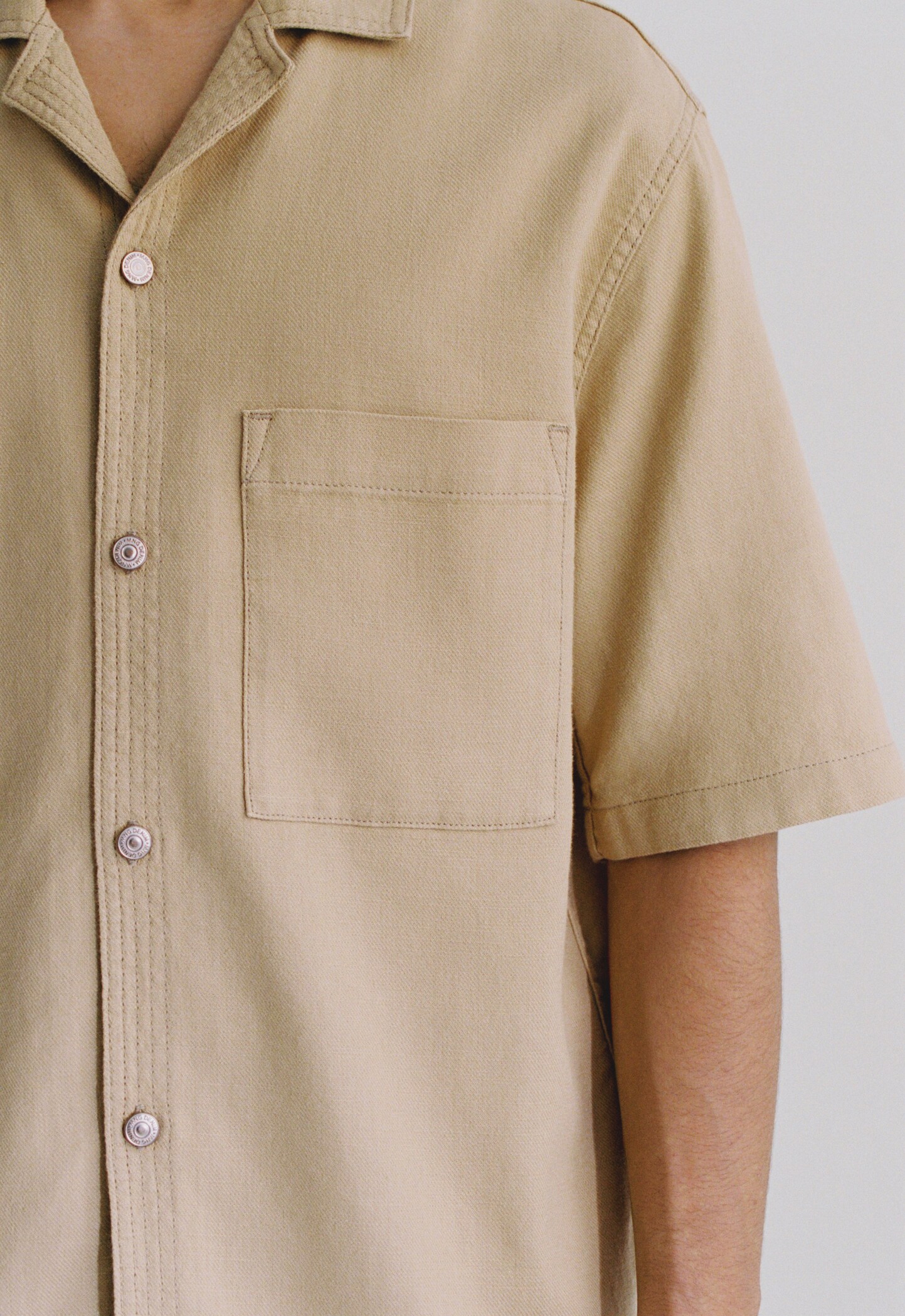 Relaxed Fit-Baumwollhemd mit Tasche - Detail des Artikels 5